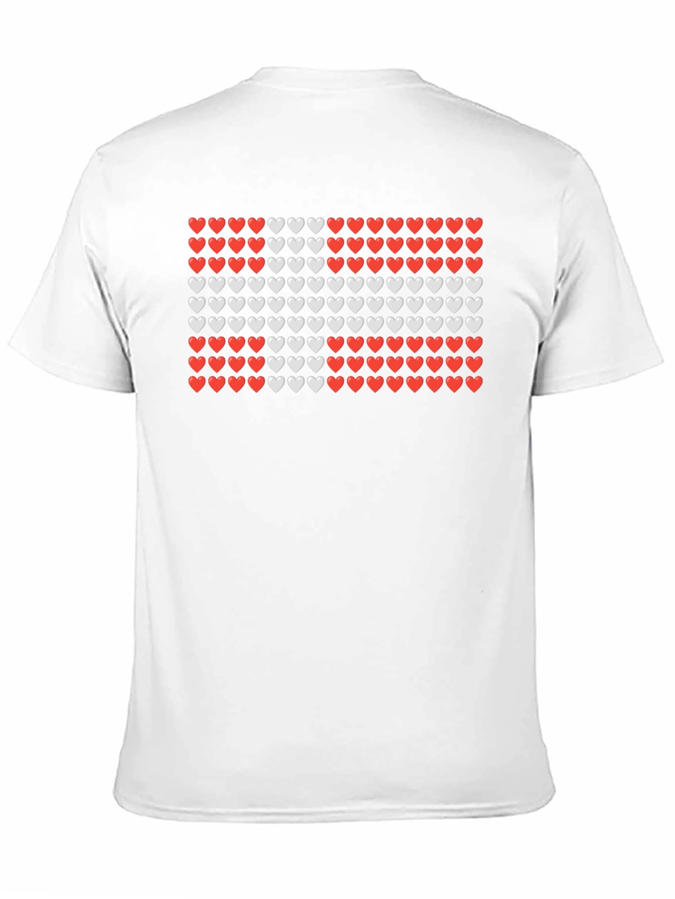 Denmark Flag Hearts Graphic T-Shirt
