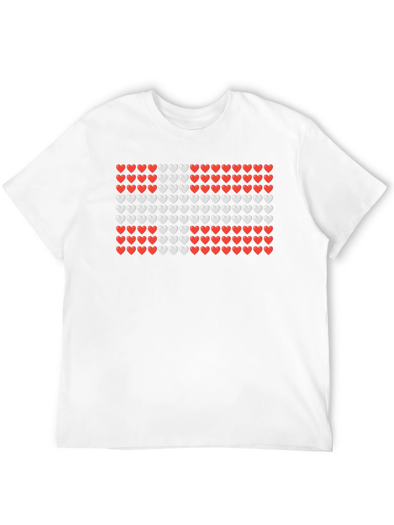 Denmark Flag Hearts Graphic T-Shirt