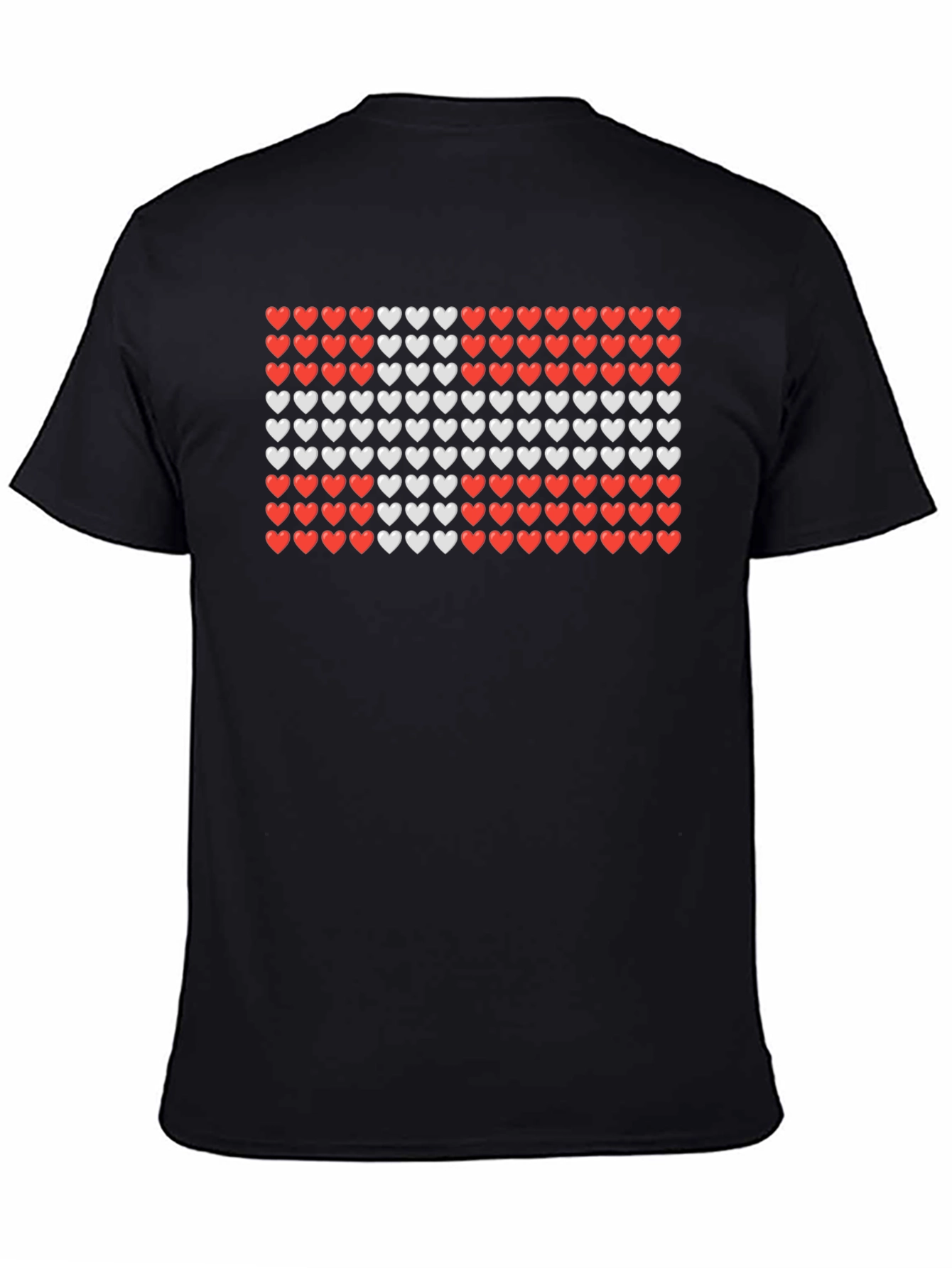 Denmark Flag Hearts Graphic T-Shirt