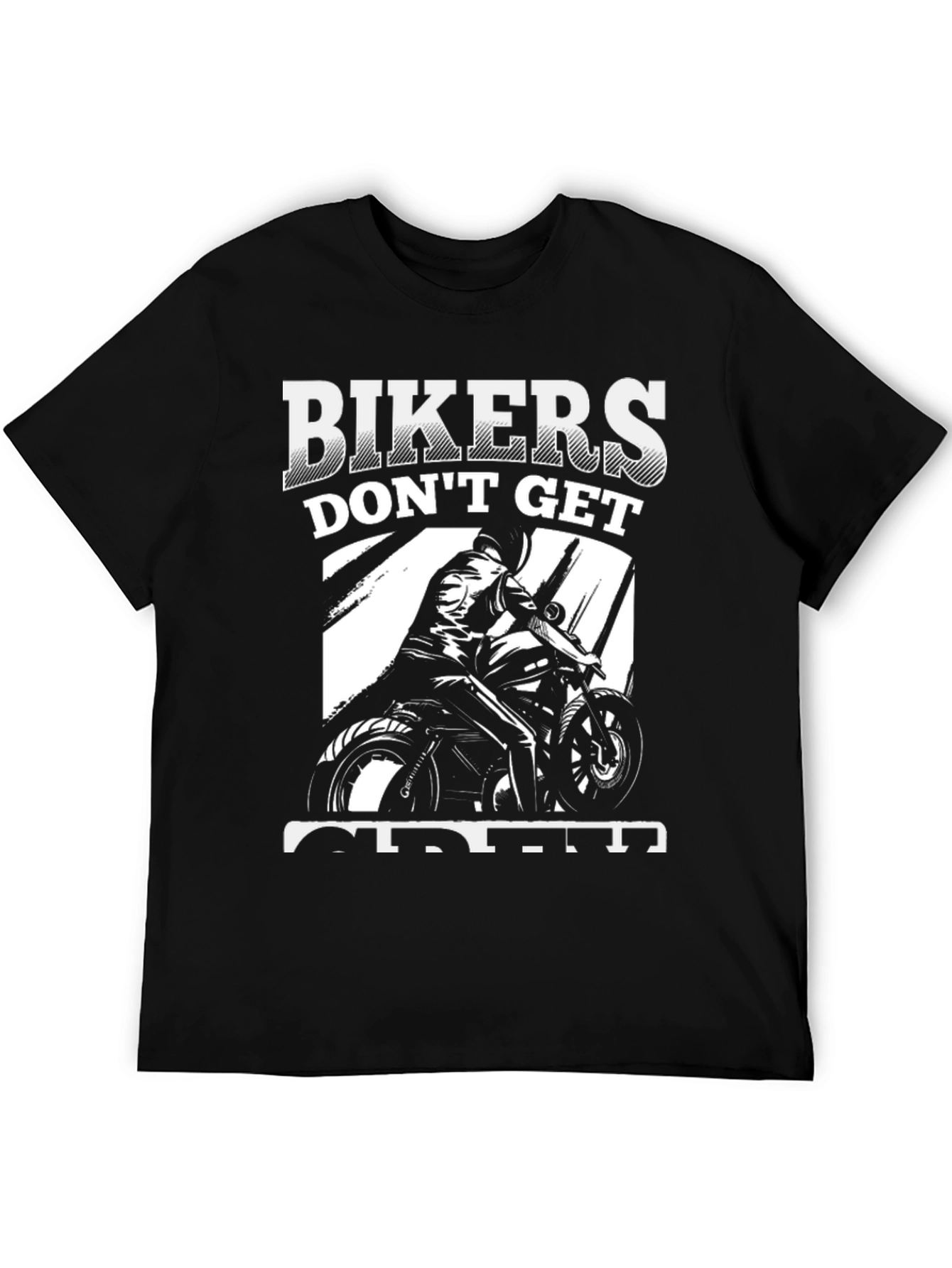 Bikers Dont Get Older Black T-Shirt