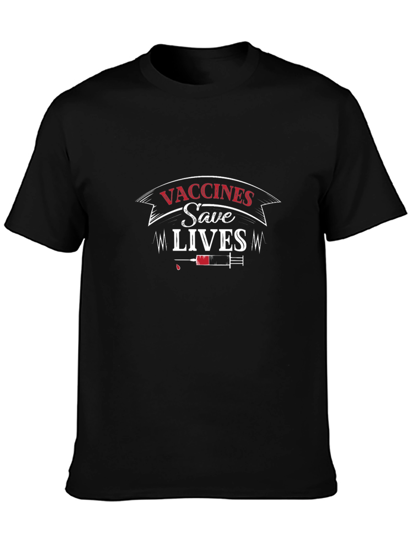 Vaccines Save Lives Black T-Shirt