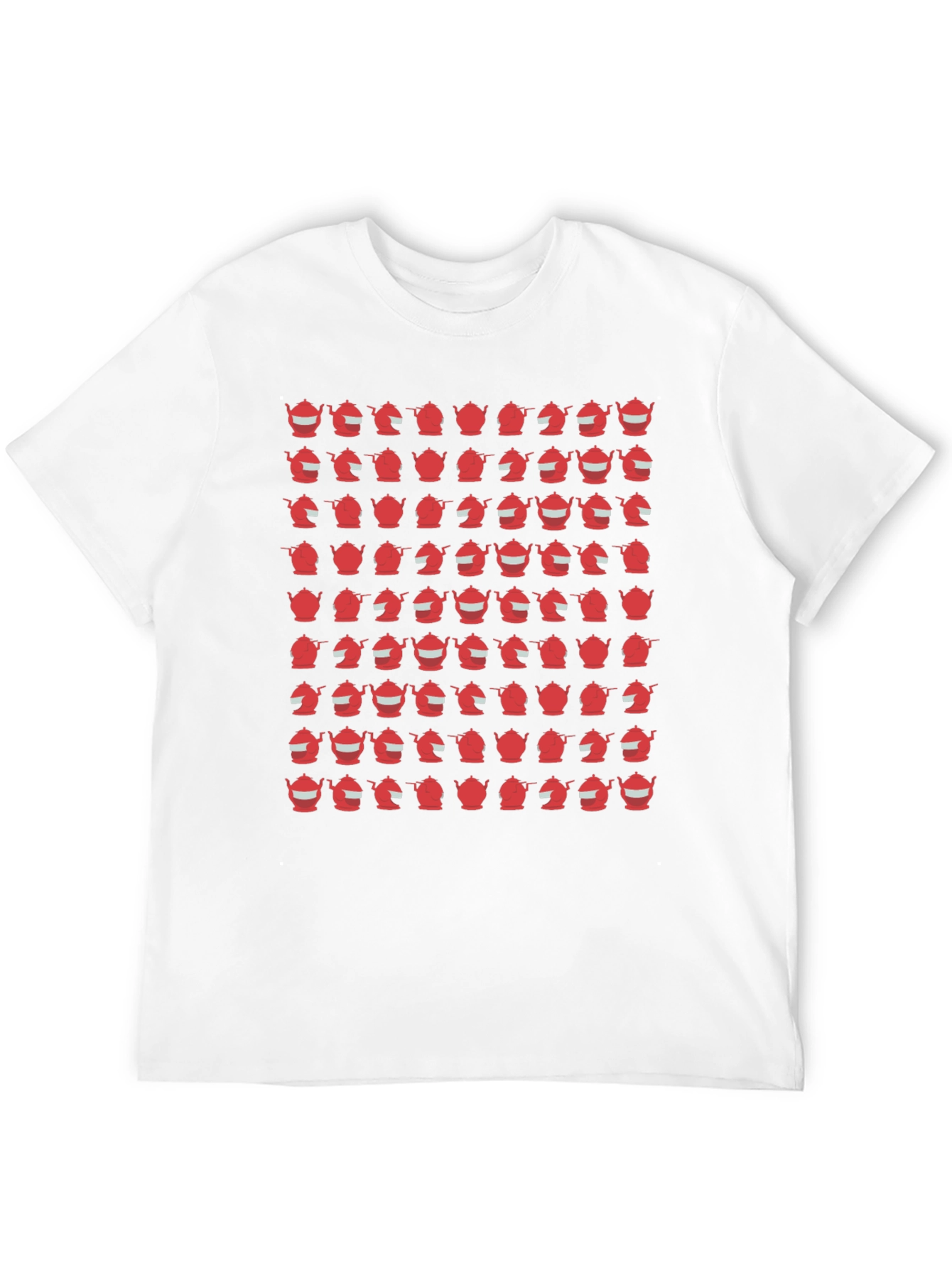 Teapot Pattern Black T-Shirt