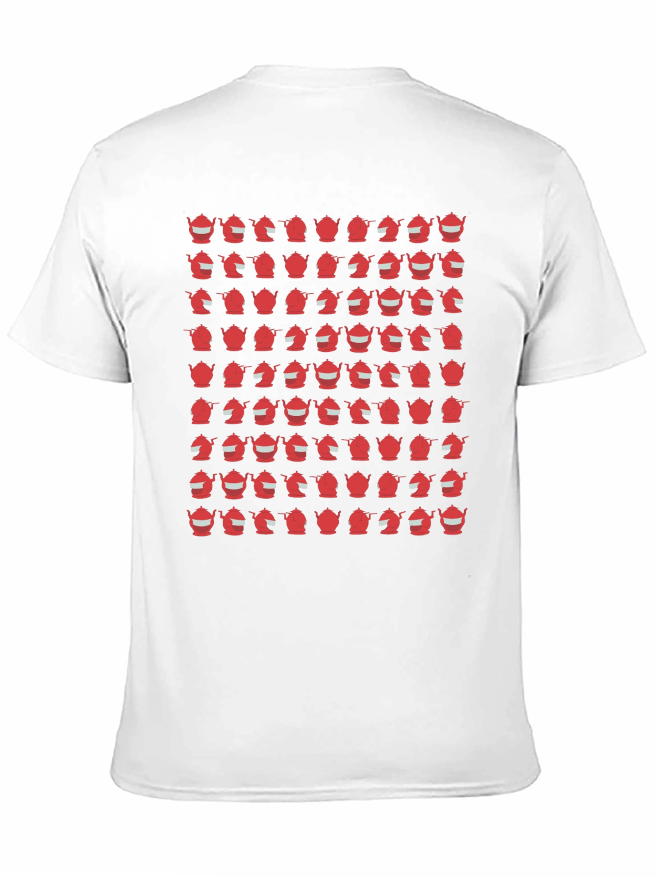Teapot Pattern Black T-Shirt