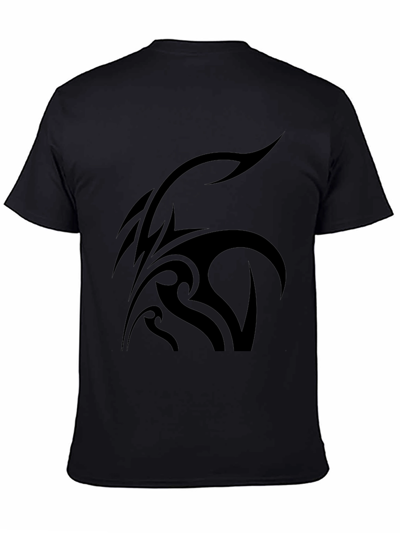 Tribal Design Black T-Shirt
