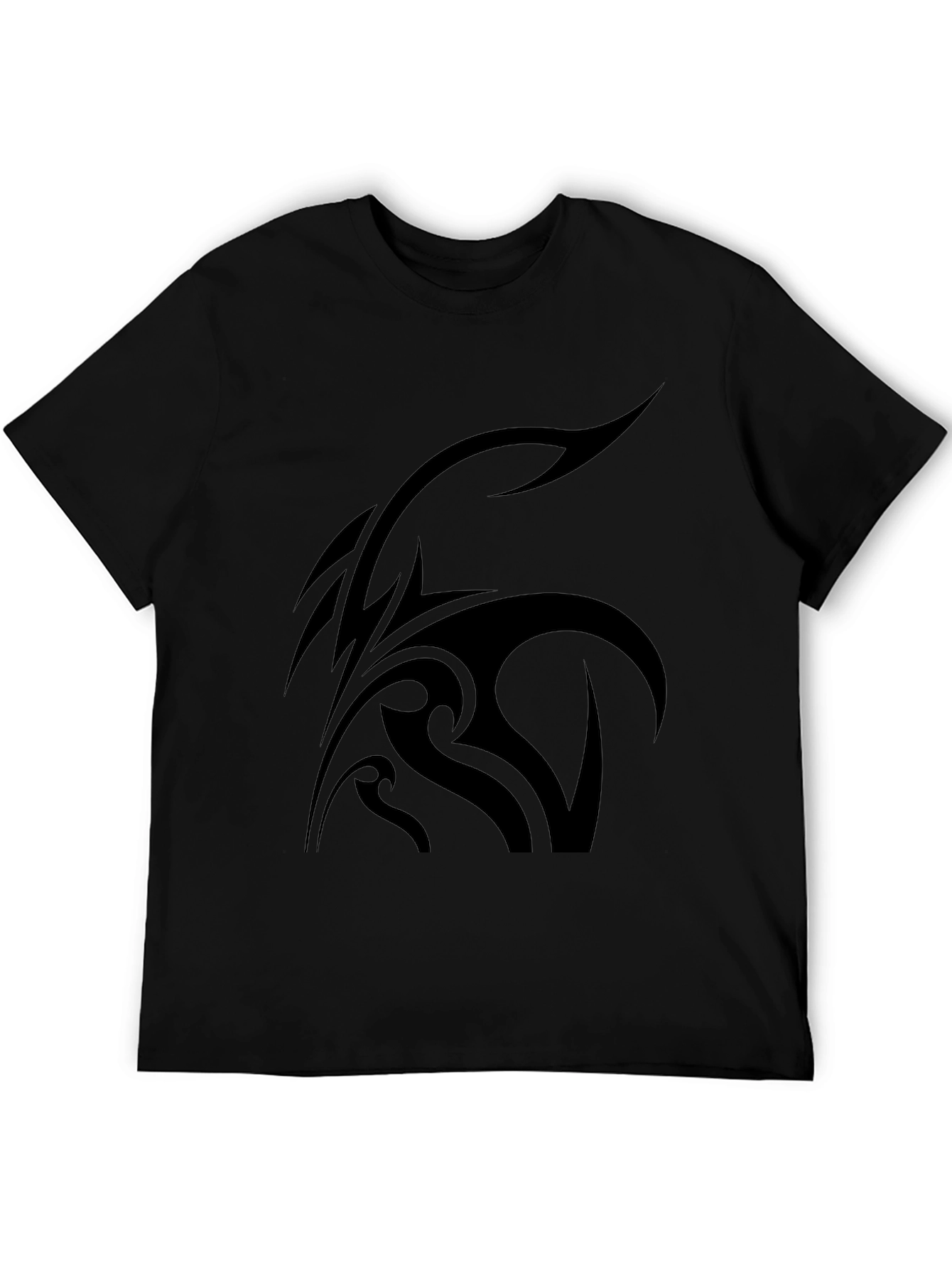 Tribal Design Black T-Shirt