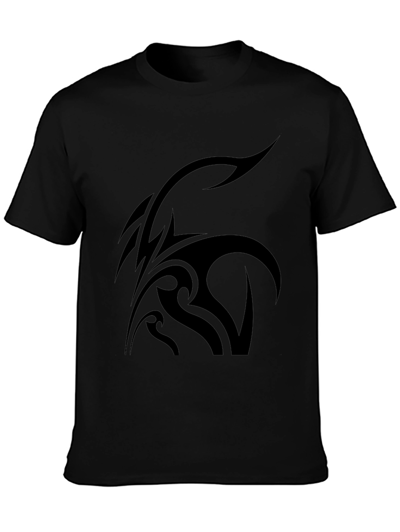 Tribal Design Black T-Shirt