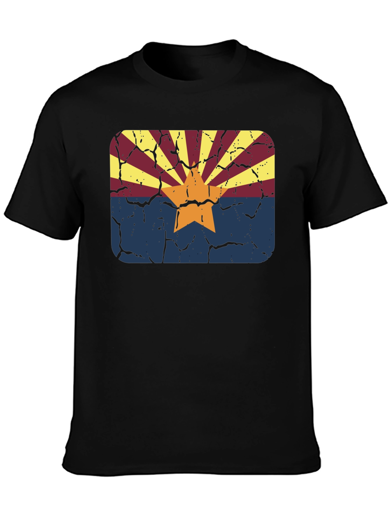 Arizona Flag Graphic Tee - Distressed Retro Style