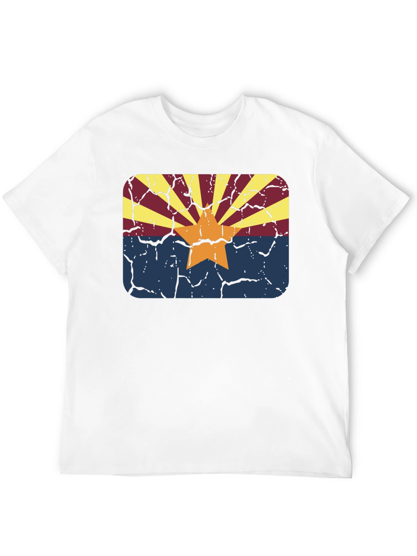 Arizona Flag Graphic Tee - Distressed Retro Style