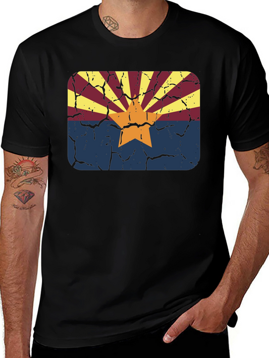 Arizona Flag Graphic Tee - Distressed Retro Style