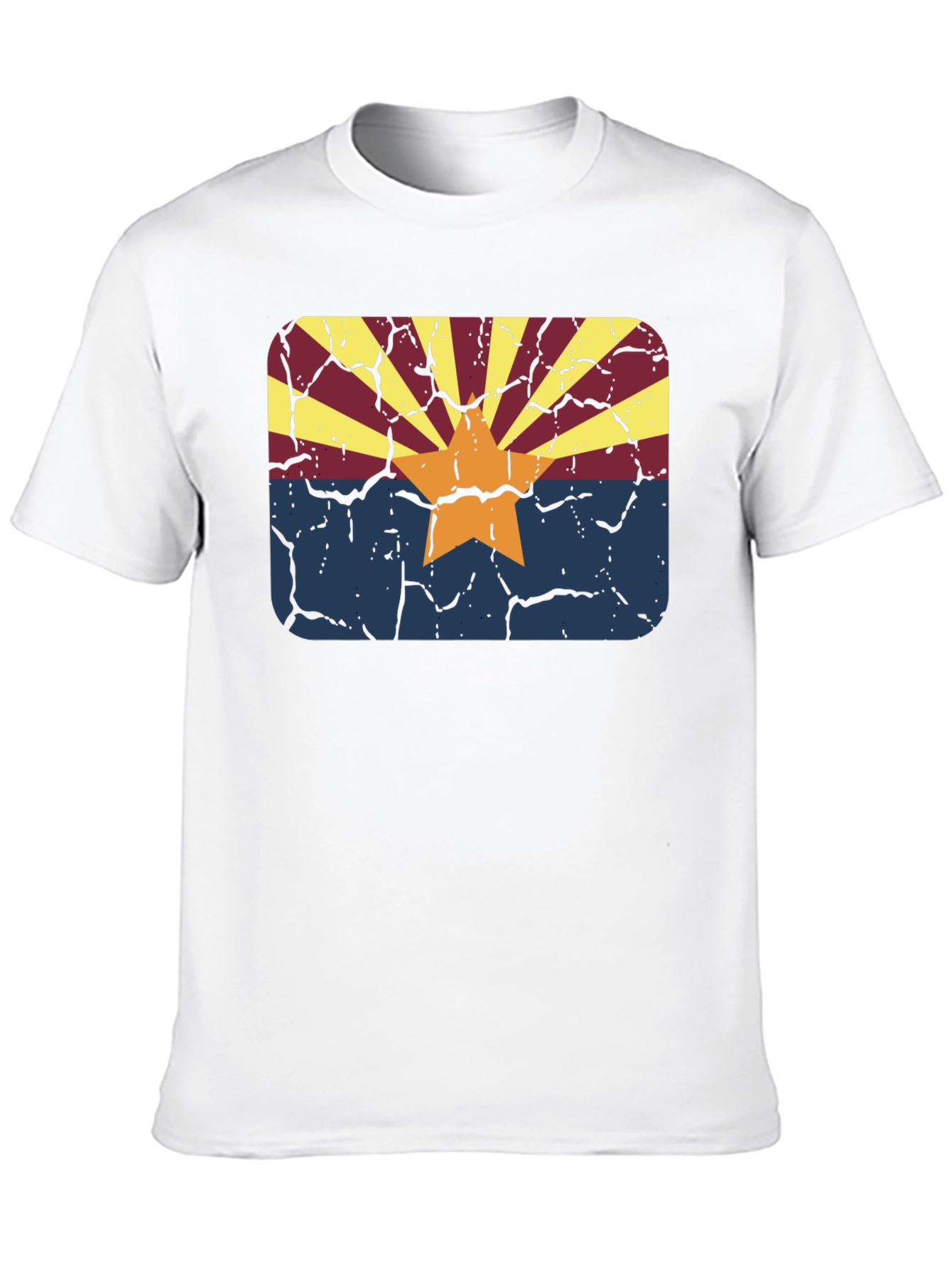 Arizona Flag Graphic Tee - Distressed Retro Style