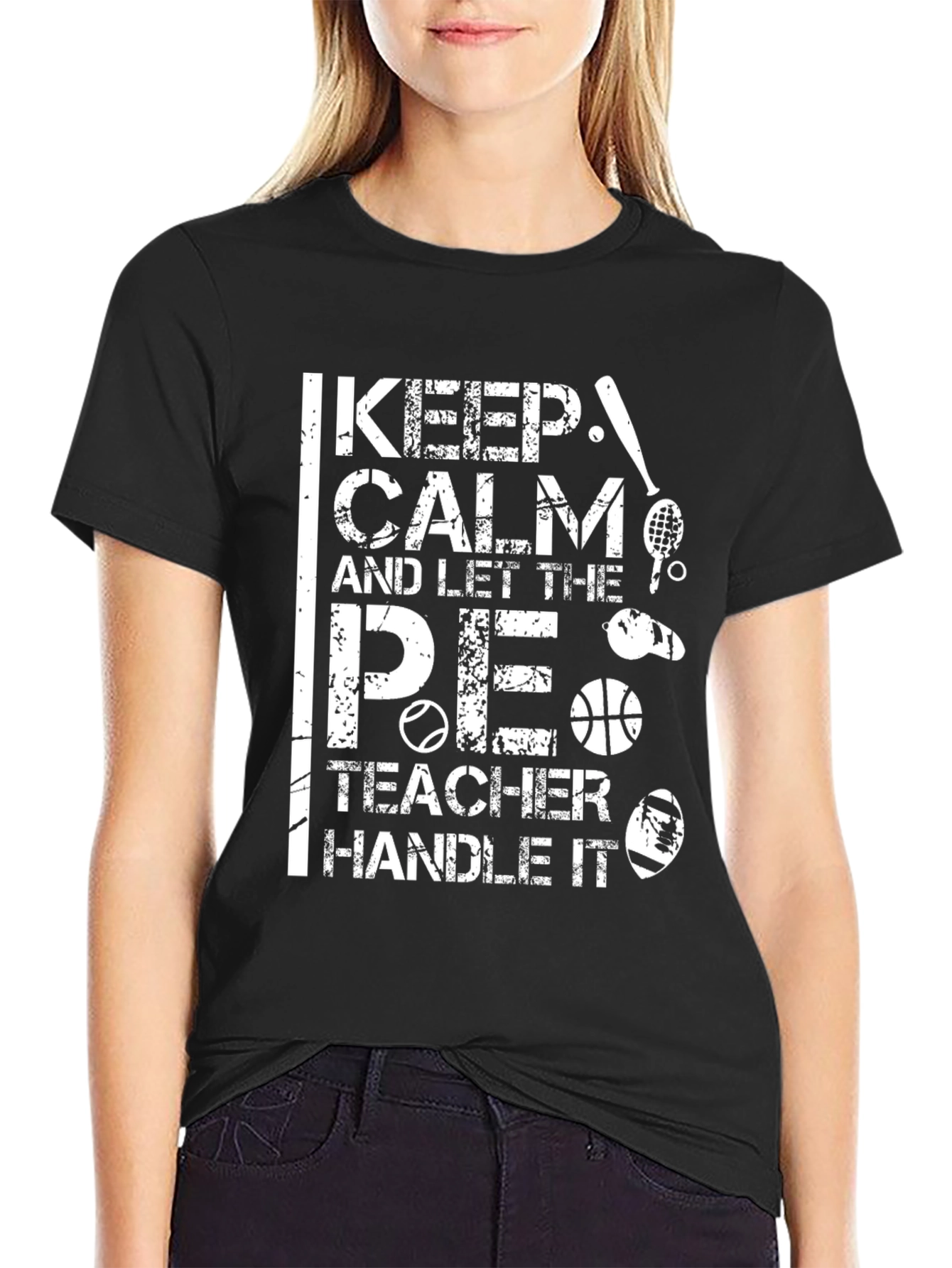 Keep Calm P.E. Teacher Graphic Tee