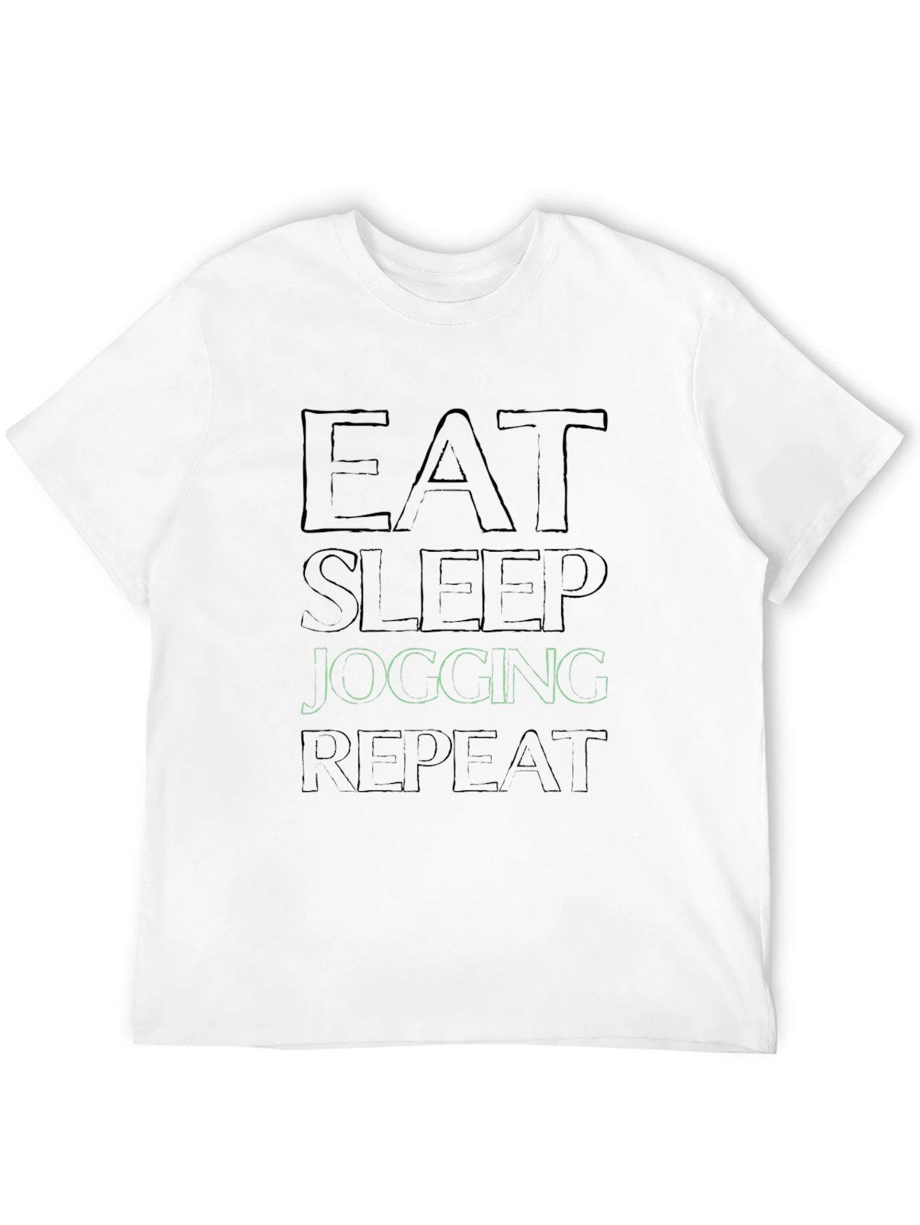 Eat Sleep Jogging Repeat Black T-Shirt
