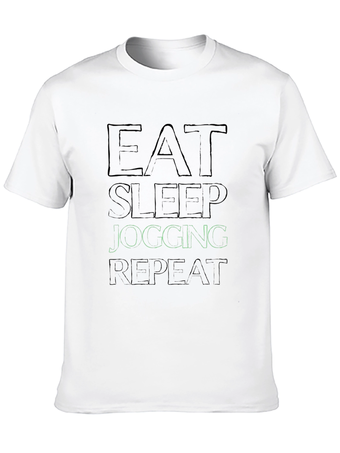 Eat Sleep Jogging Repeat Black T-Shirt