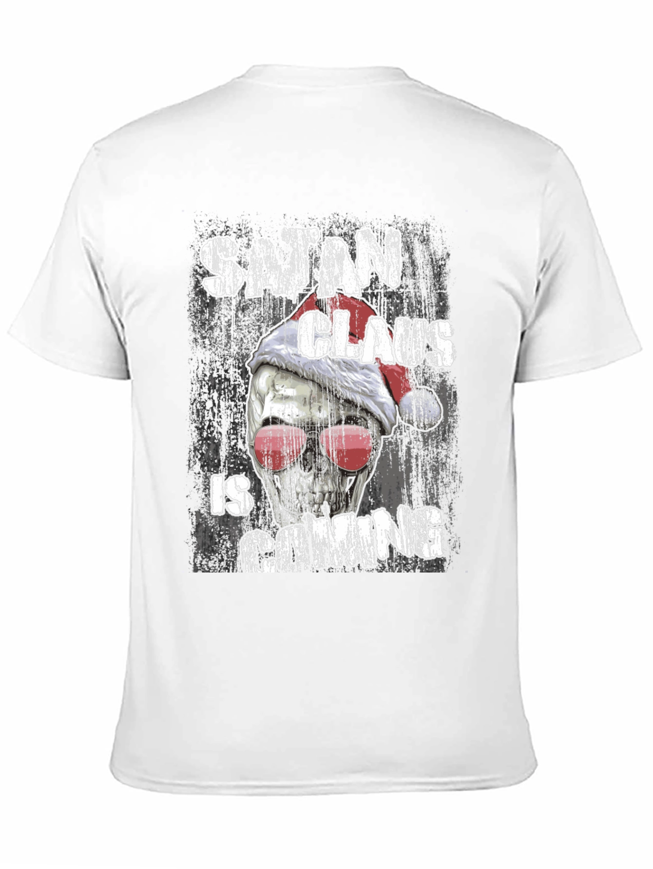 Satan Claus is Coming Graphic Tee - Black