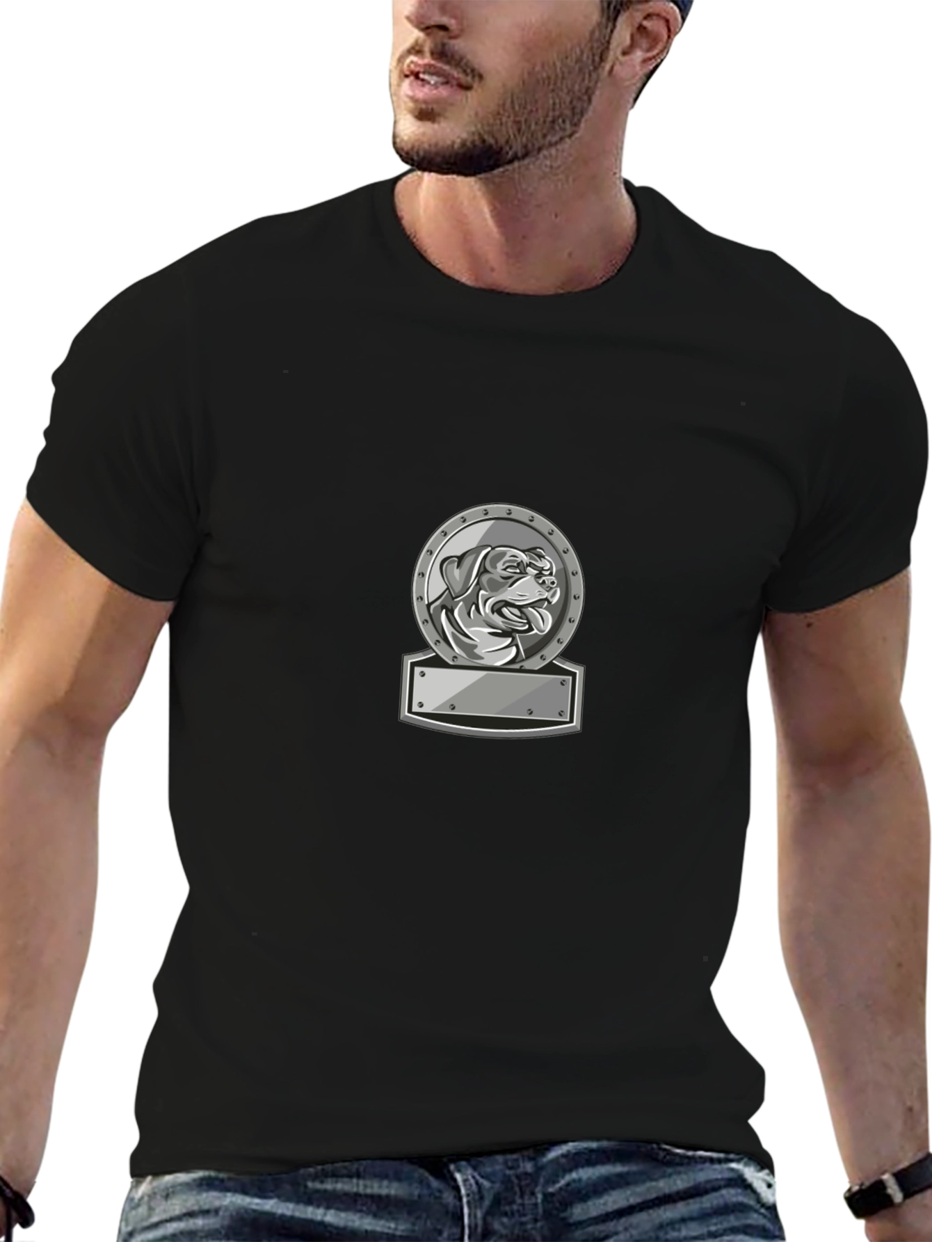 Dog Breed Emblem T-Shirt - Black