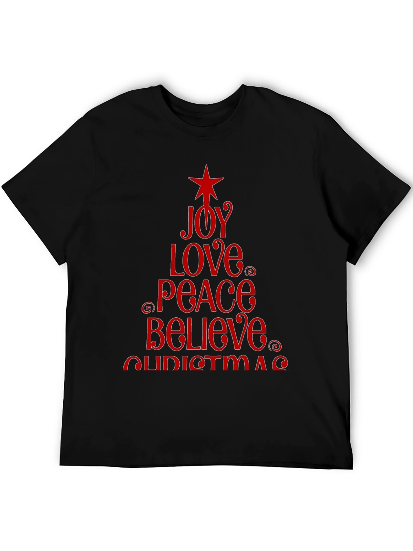 Christmas Joy Love Peace Believe Holiday T-Shirt