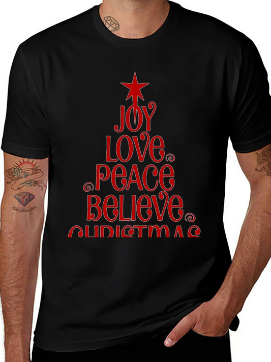 Christmas Joy Love Peace Believe Holiday T-Shirt