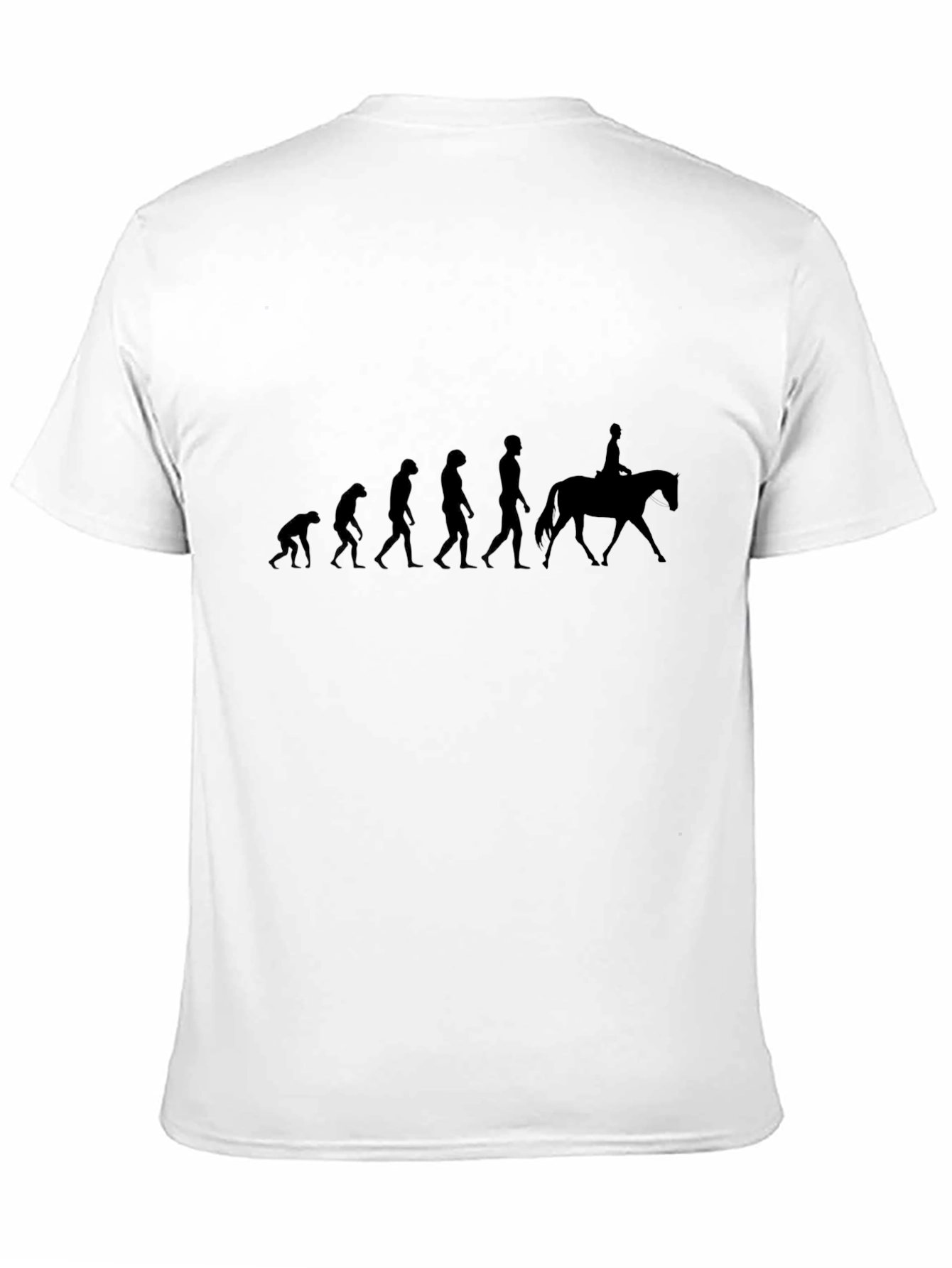Evolution of Horse Riding Black T-Shirt