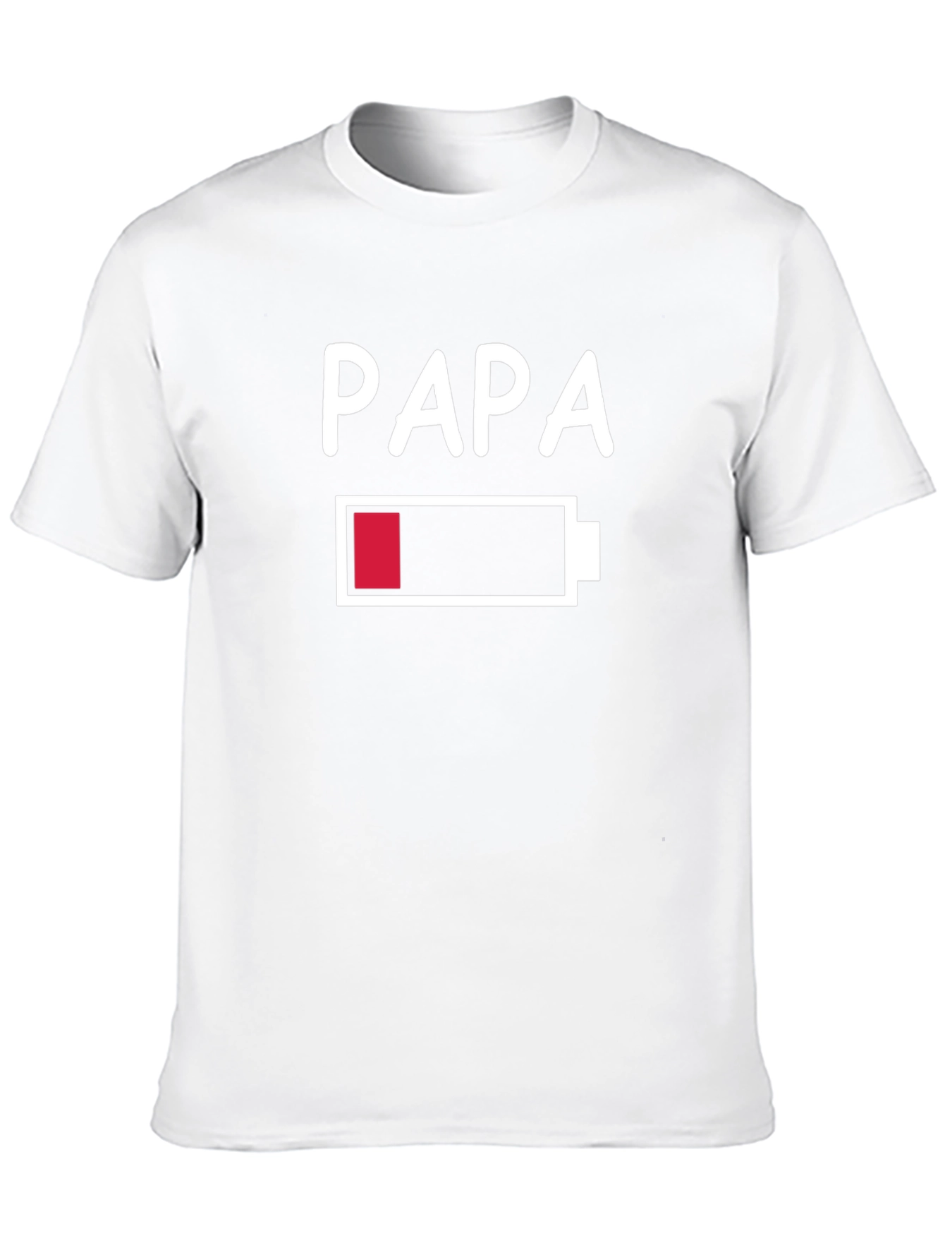 Papa Low Battery Funny Graphic T-Shirt