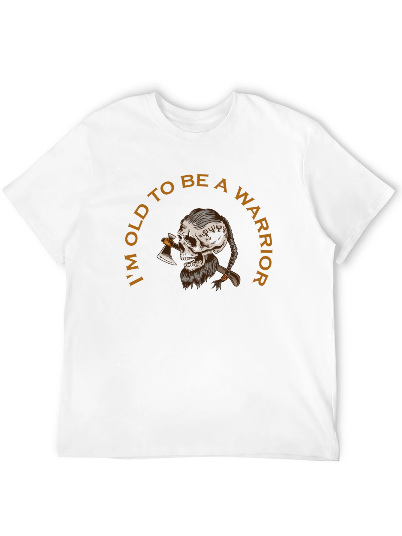 Warrior Skull Graphic T-Shirt - Black Cotton Tee