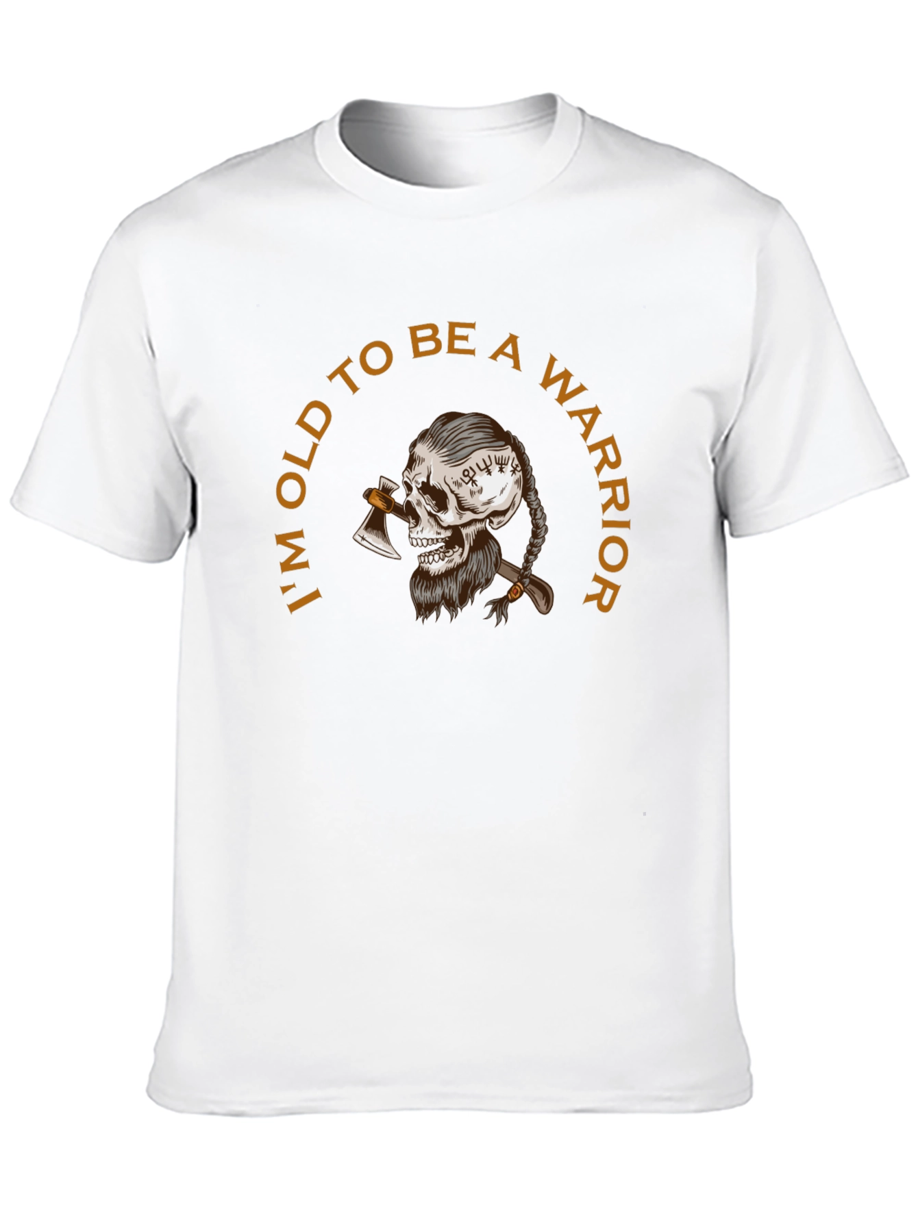 Warrior Skull Graphic T-Shirt - Black Cotton Tee