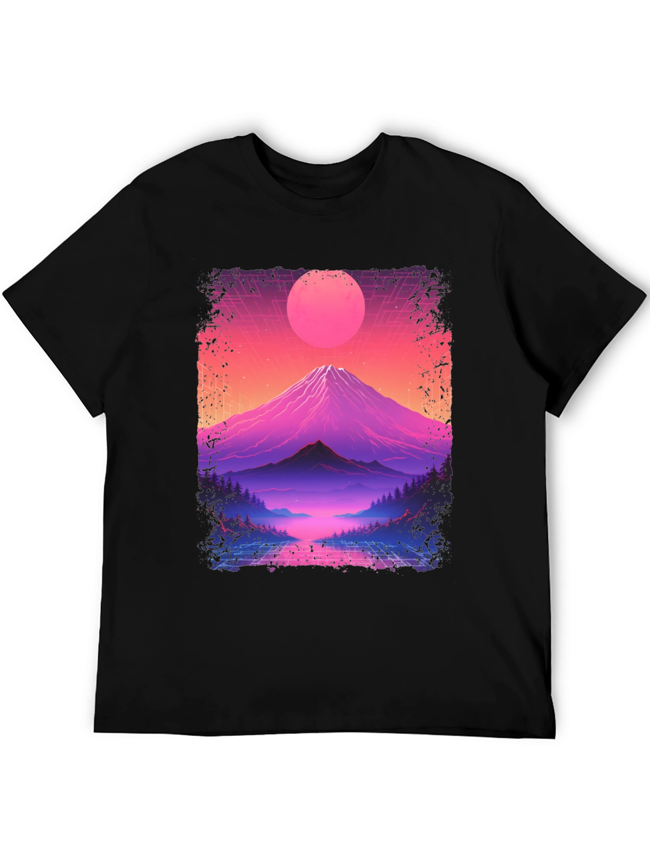 Retro Sunset Mountain T-Shirt