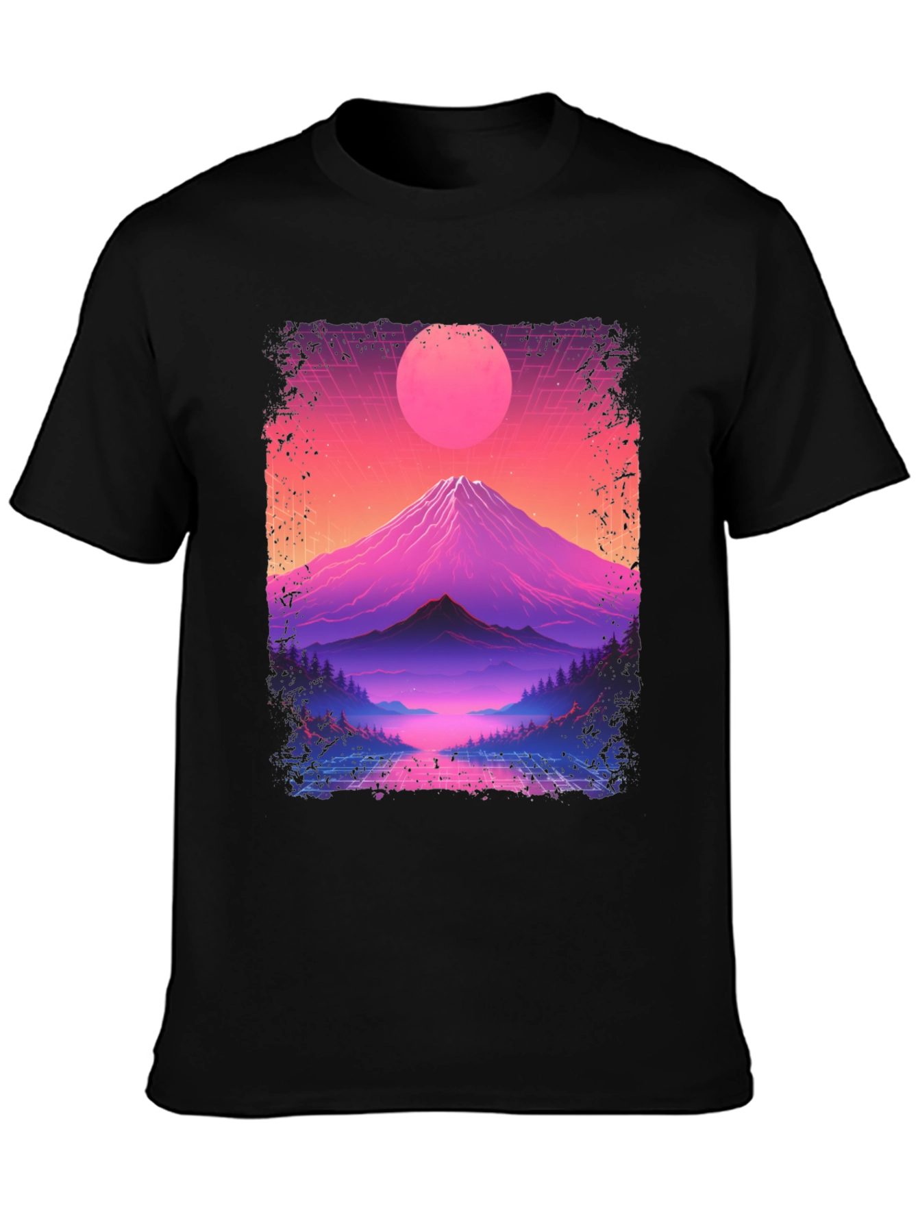 Retro Sunset Mountain T-Shirt