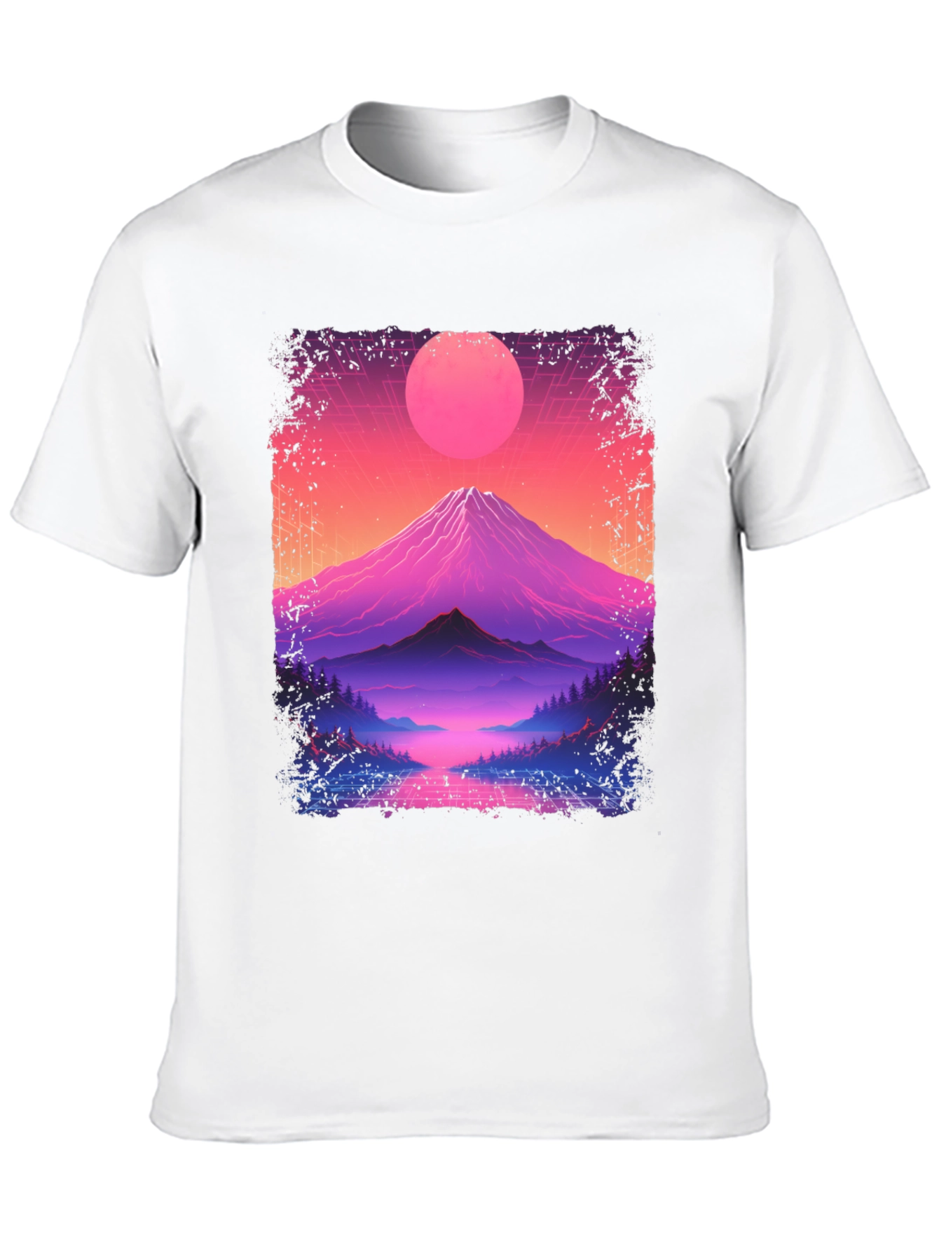 Retro Sunset Mountain T-Shirt