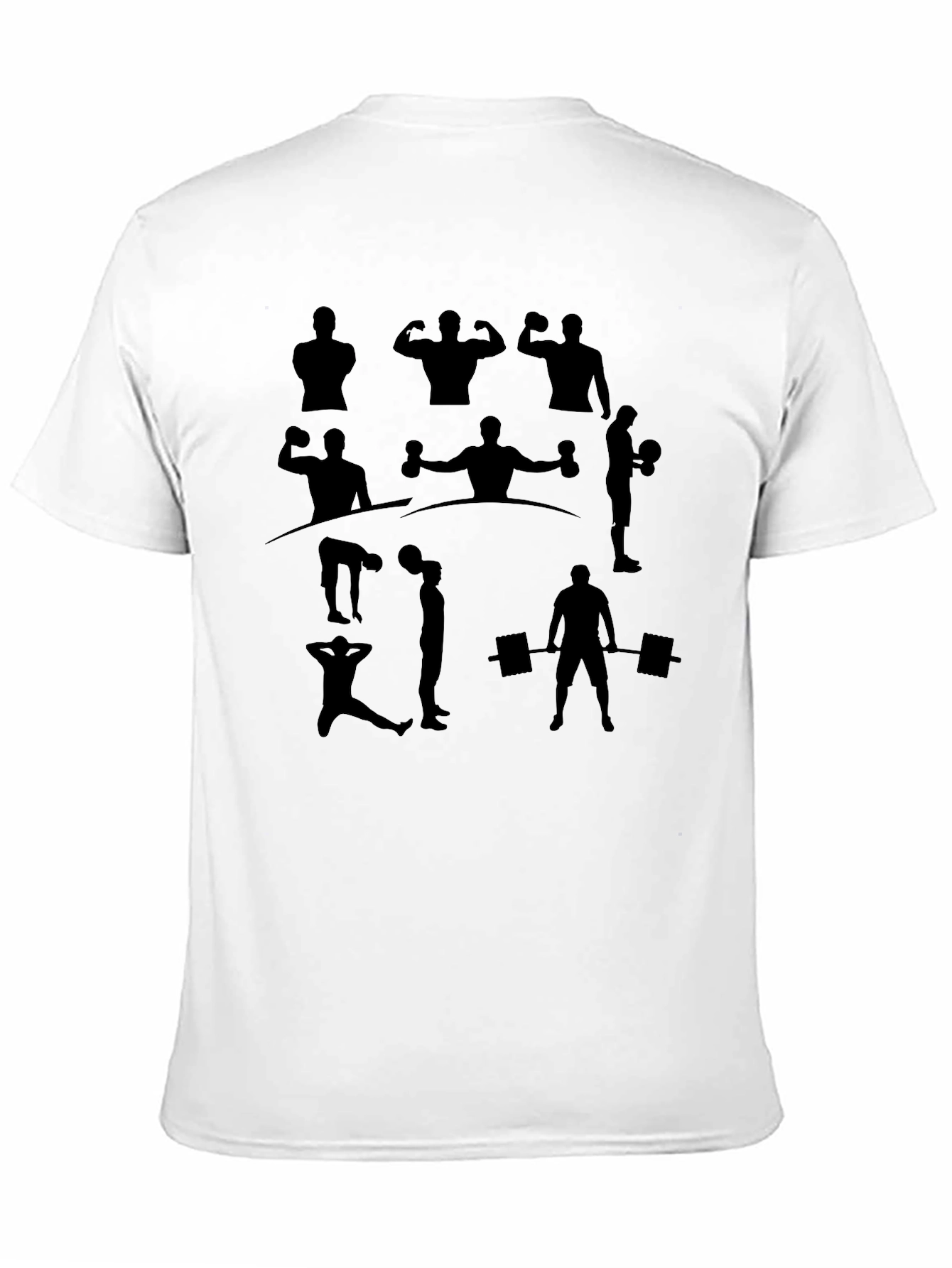 Workout Silhouette Graphic Tee - Black