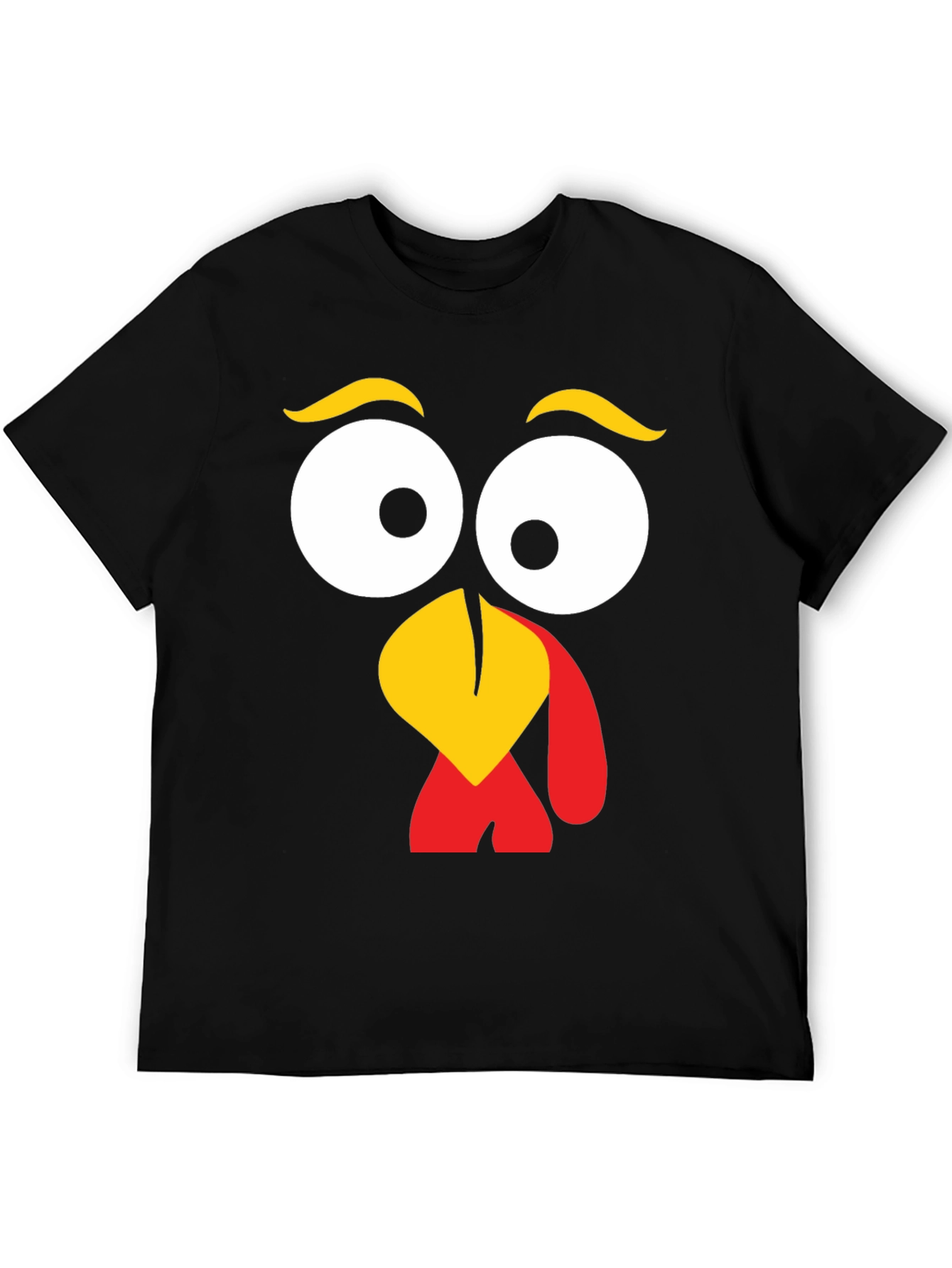 Turkey Face Graphic Tee - Thanksgiving Fun