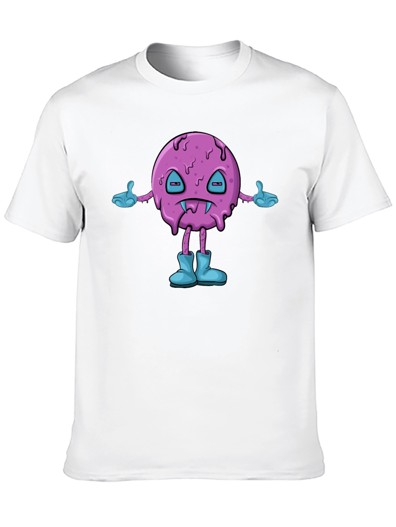 Cartoon Monster Black T-Shirt