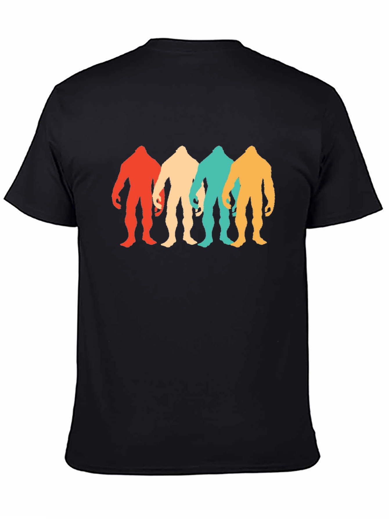 Retro Bigfoot Silhouette Graphic Tee - Black