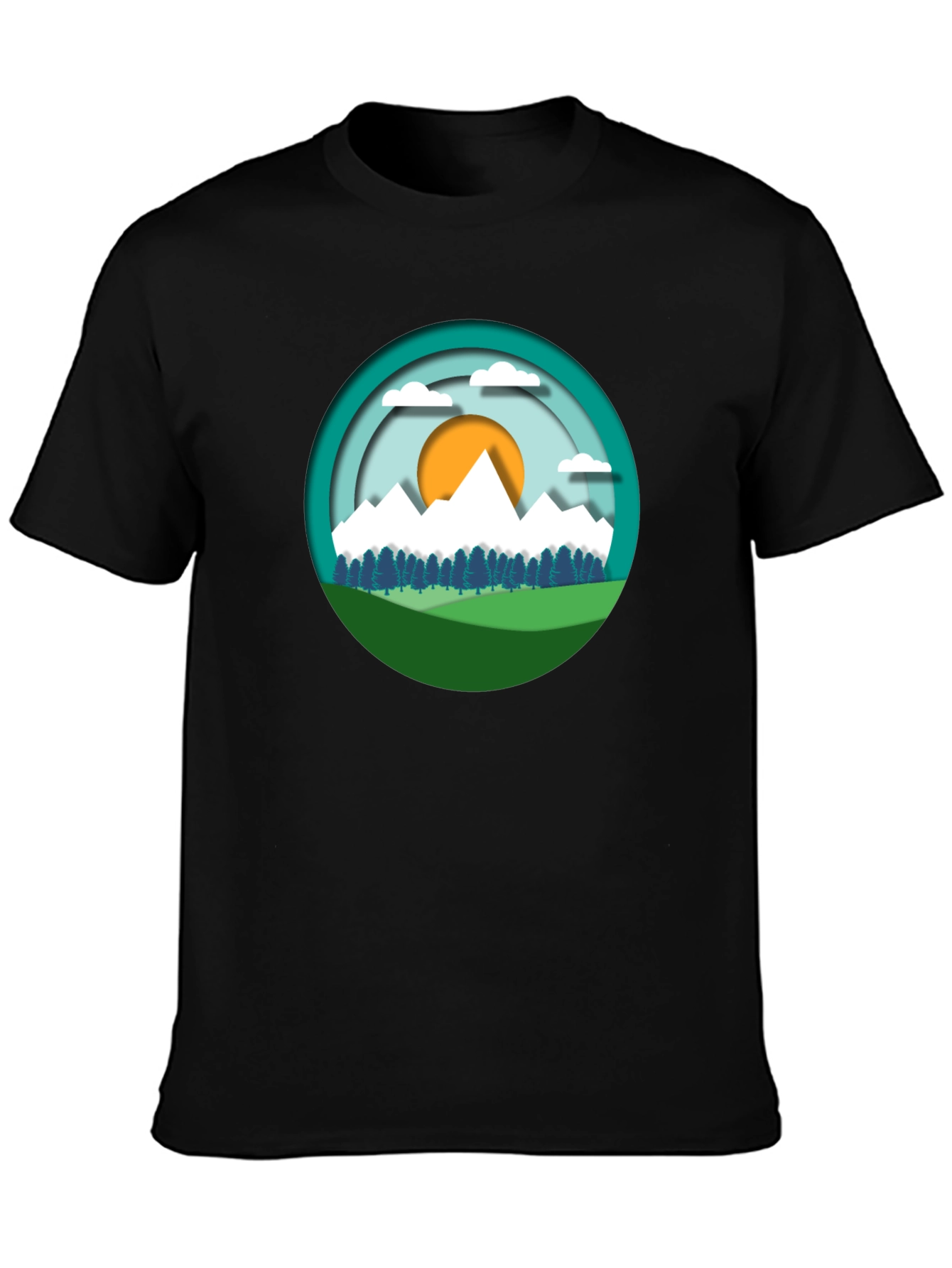 Mountain Scene Graphic Tee - Nature Lover Shirt