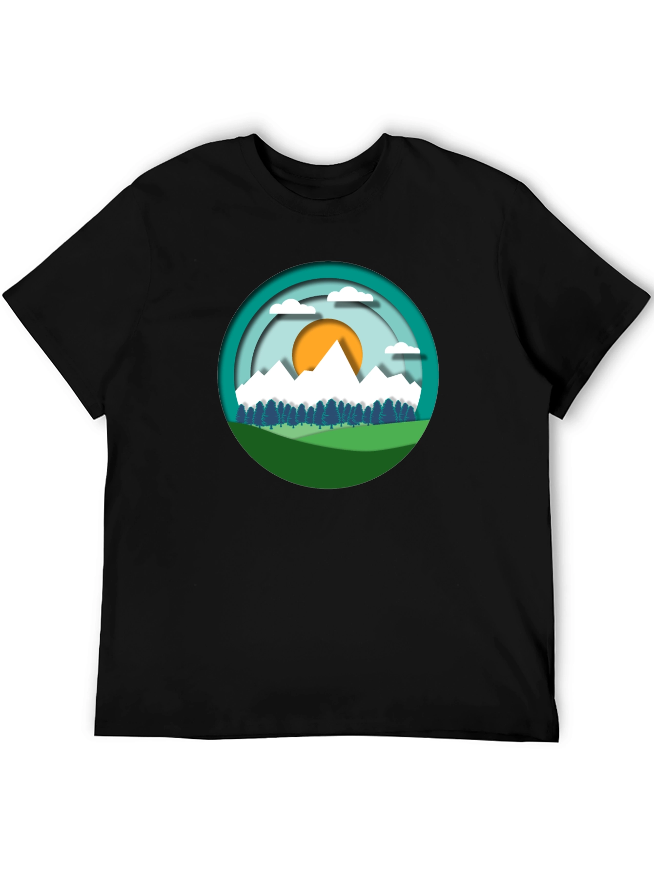 Mountain Scene Graphic Tee - Nature Lover Shirt