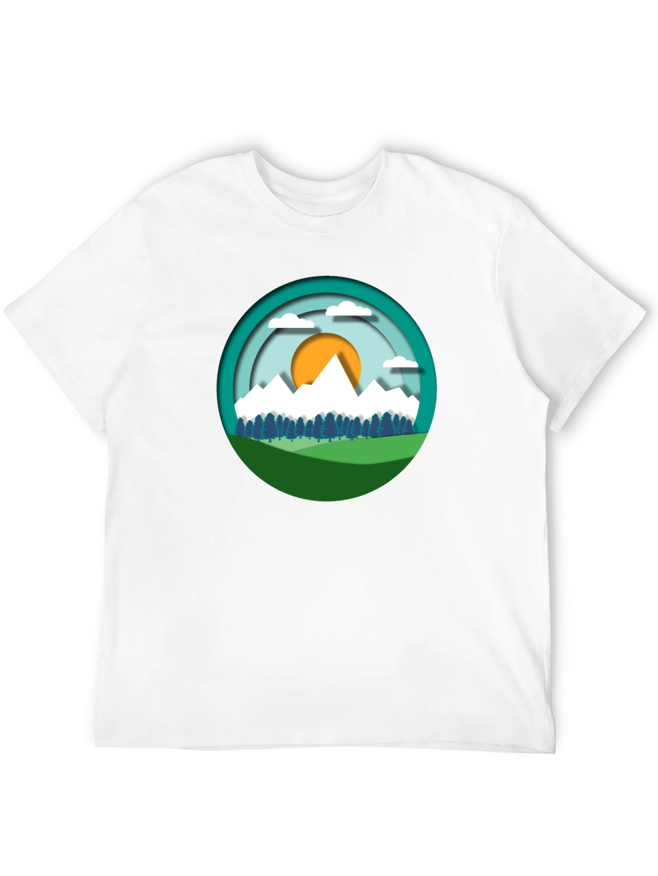 Mountain Scene Graphic Tee - Nature Lover Shirt