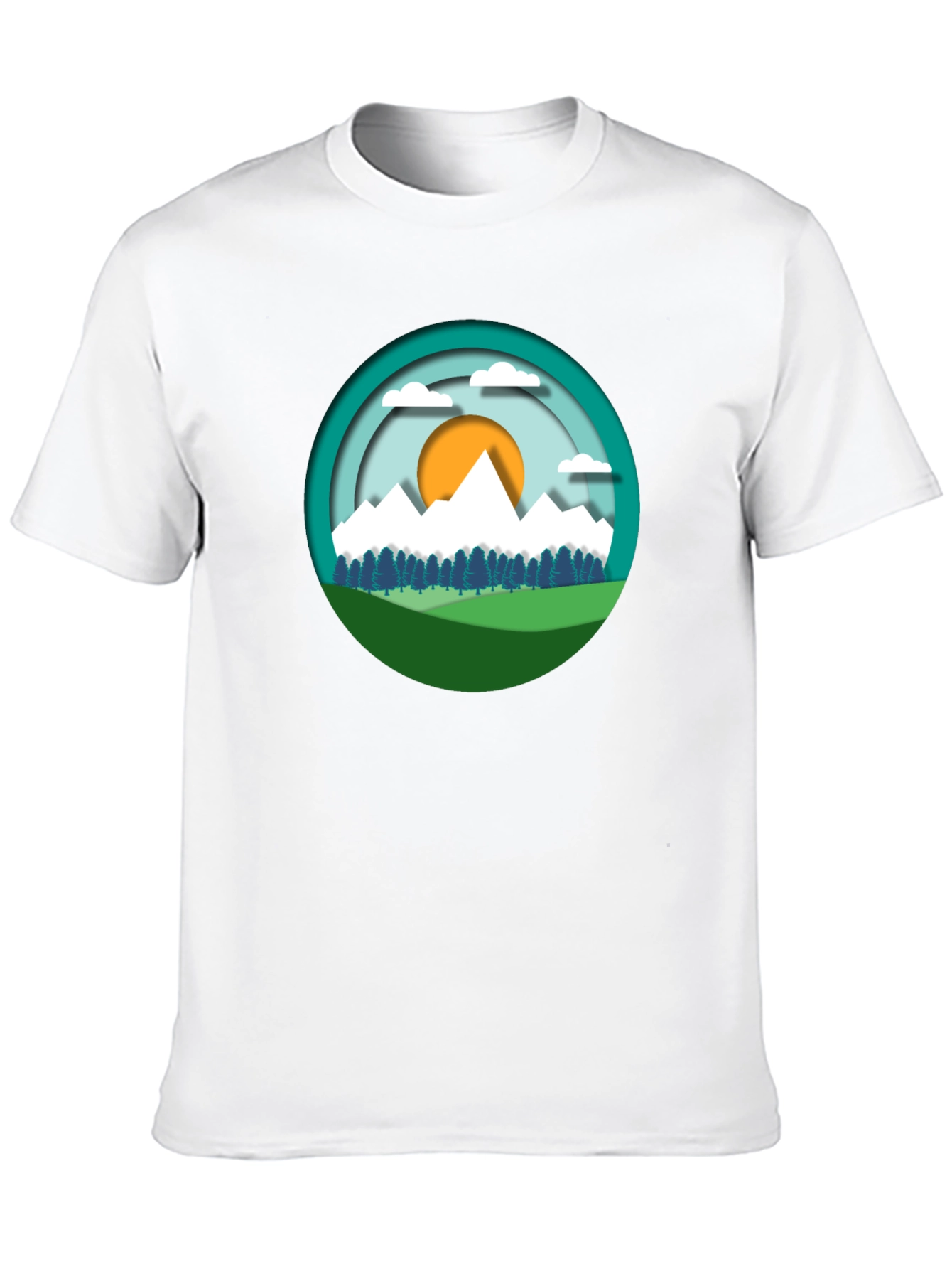 Mountain Scene Graphic Tee - Nature Lover Shirt