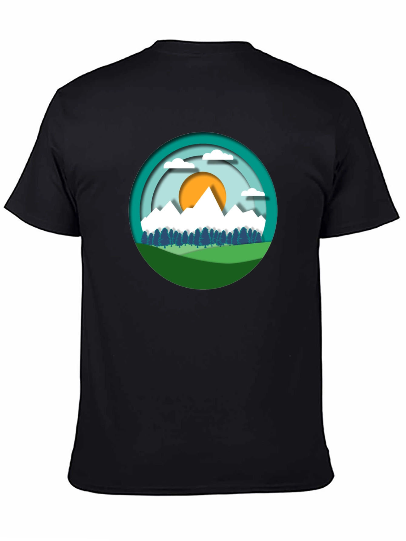 Mountain Scene Graphic Tee - Nature Lover Shirt