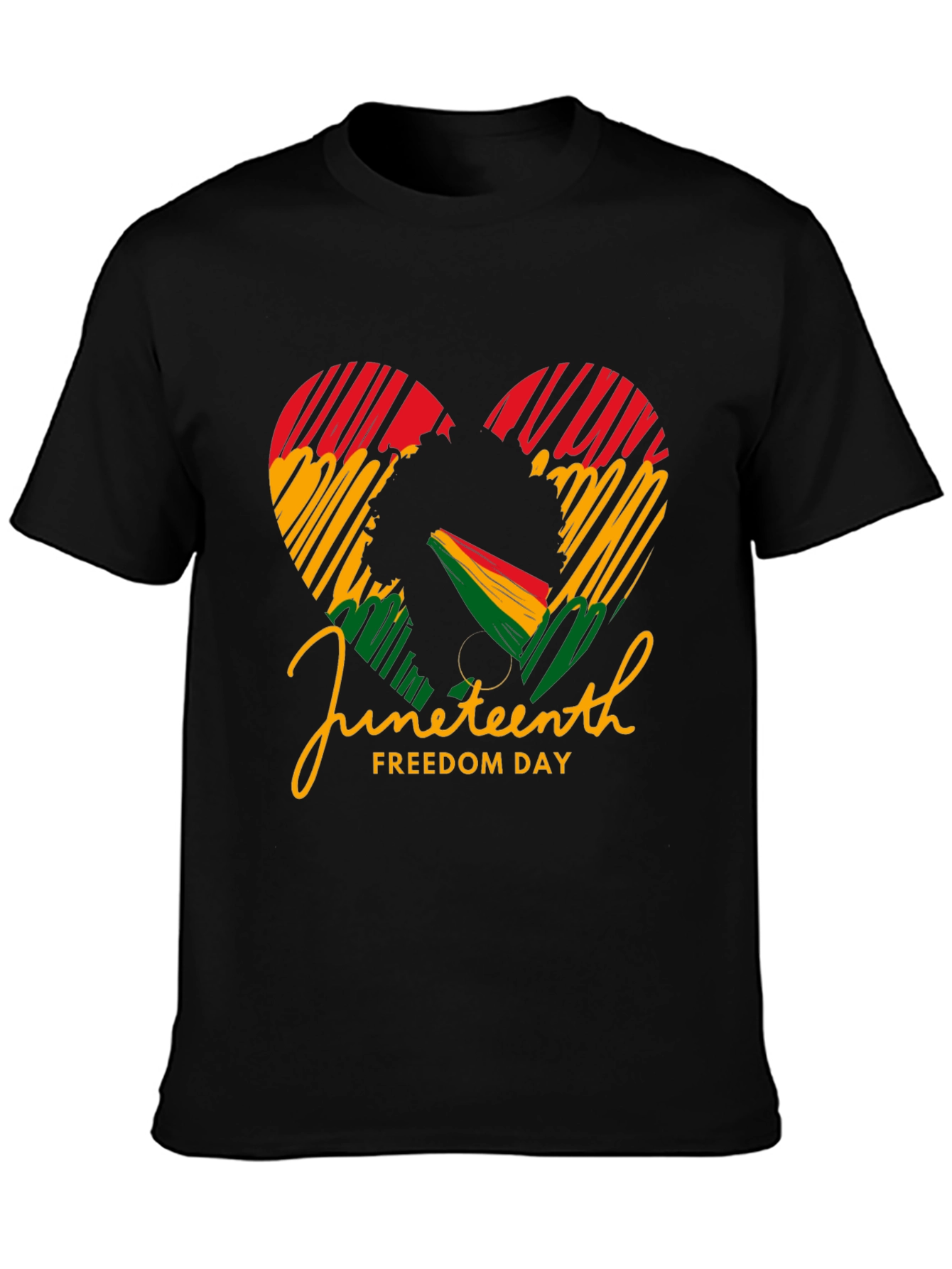 Juneteenth Freedom Day Heart Graphic Tee