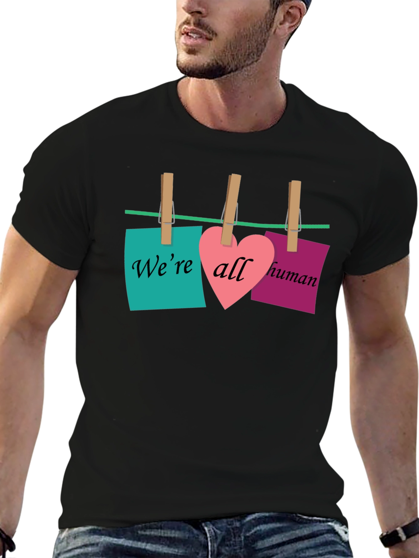 Were All Human T-Shirt - Equality & Love Design
