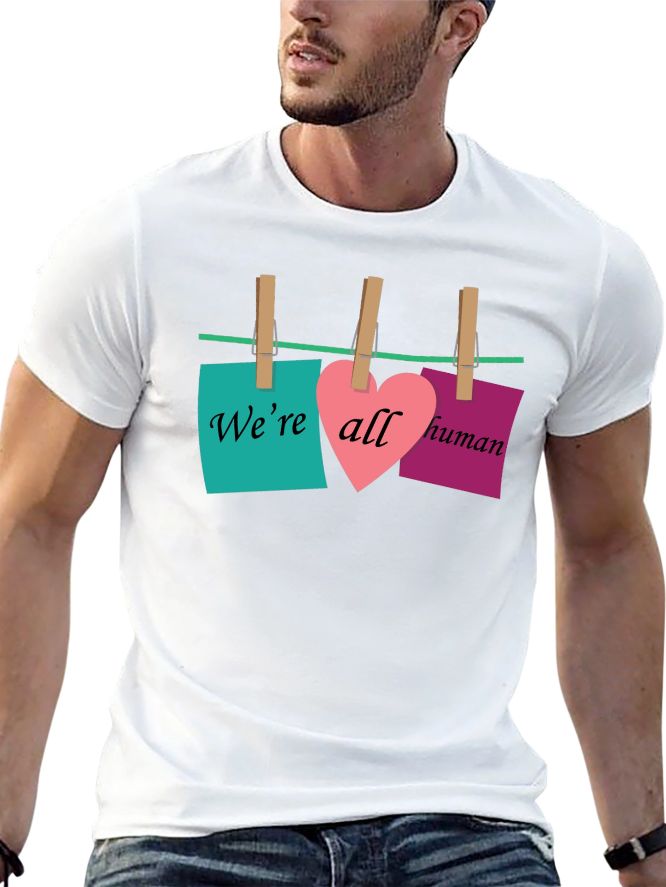 Were All Human T-Shirt - Equality & Love Design