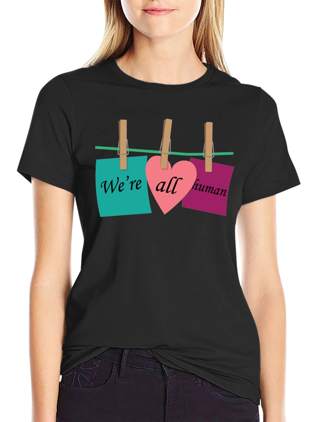 Were All Human T-Shirt - Equality & Love Design