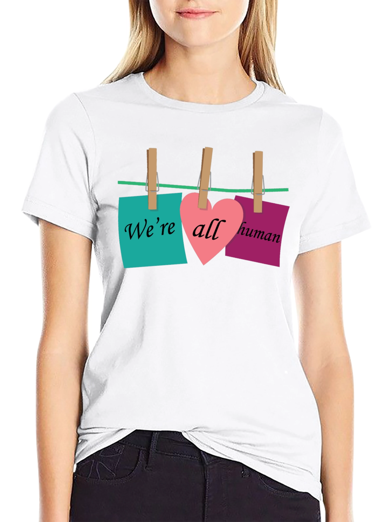 Were All Human T-Shirt - Equality & Love Design