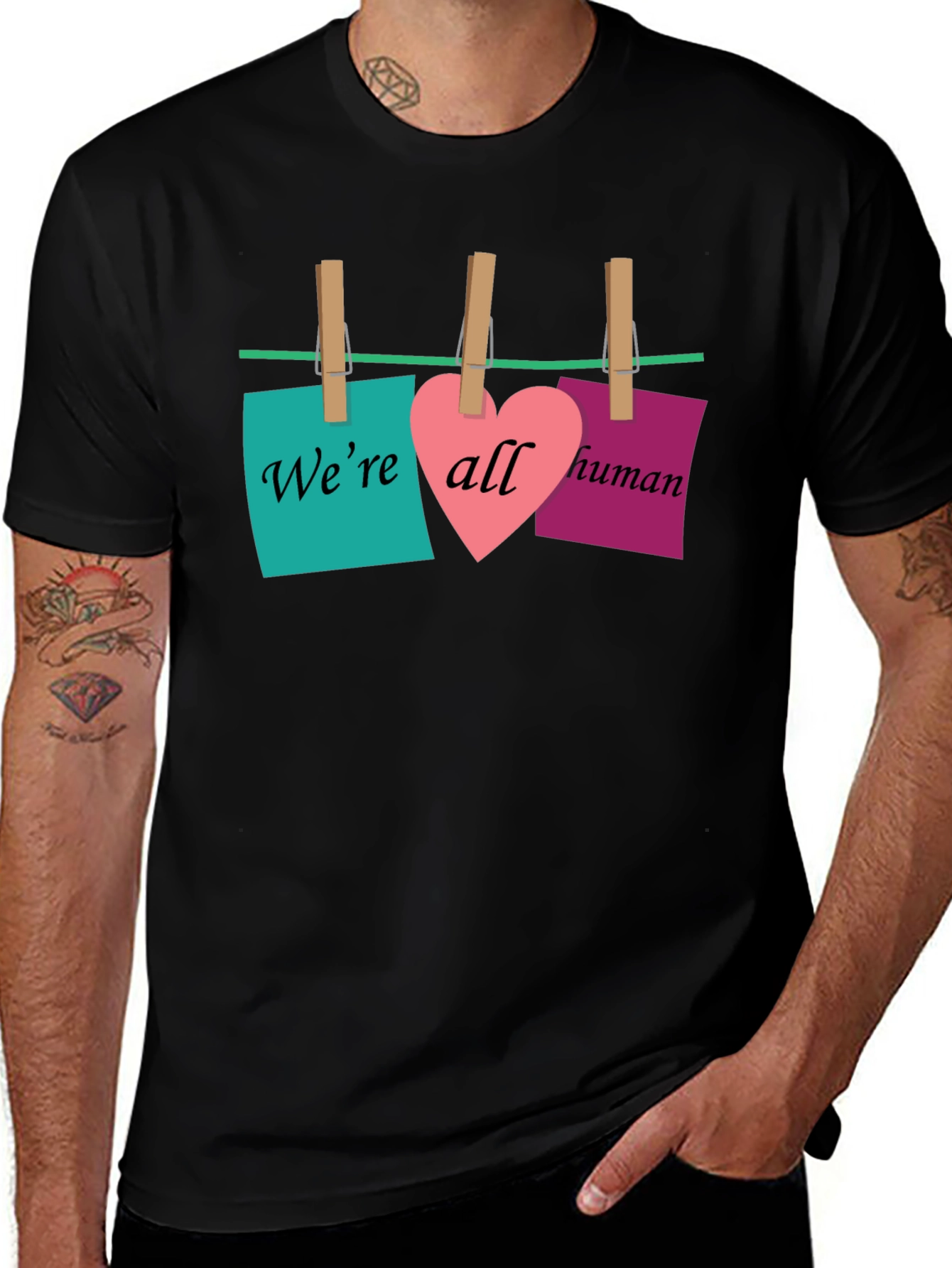 Were All Human T-Shirt - Equality & Love Design
