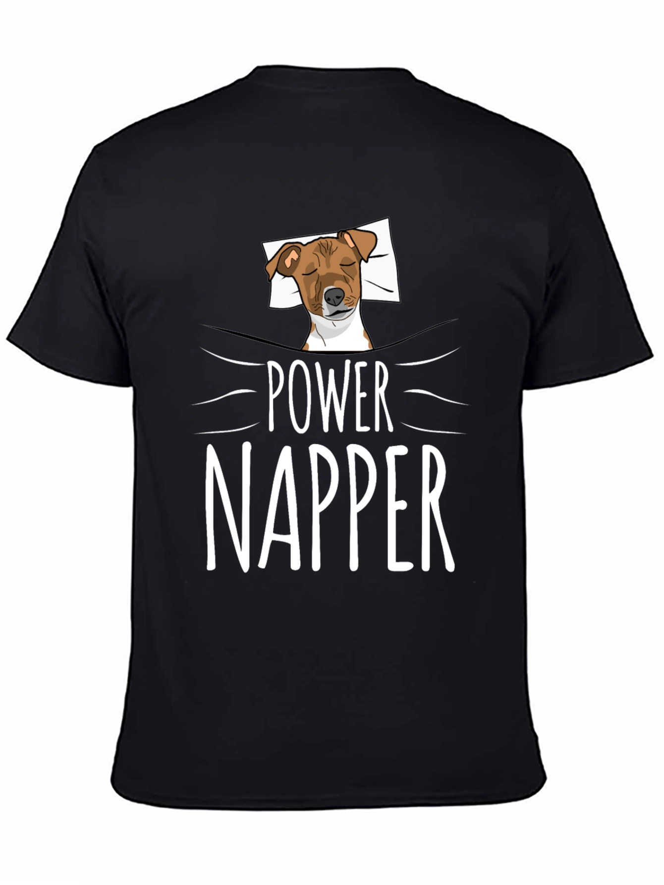 Power Napper Dog Graphic T-Shirt