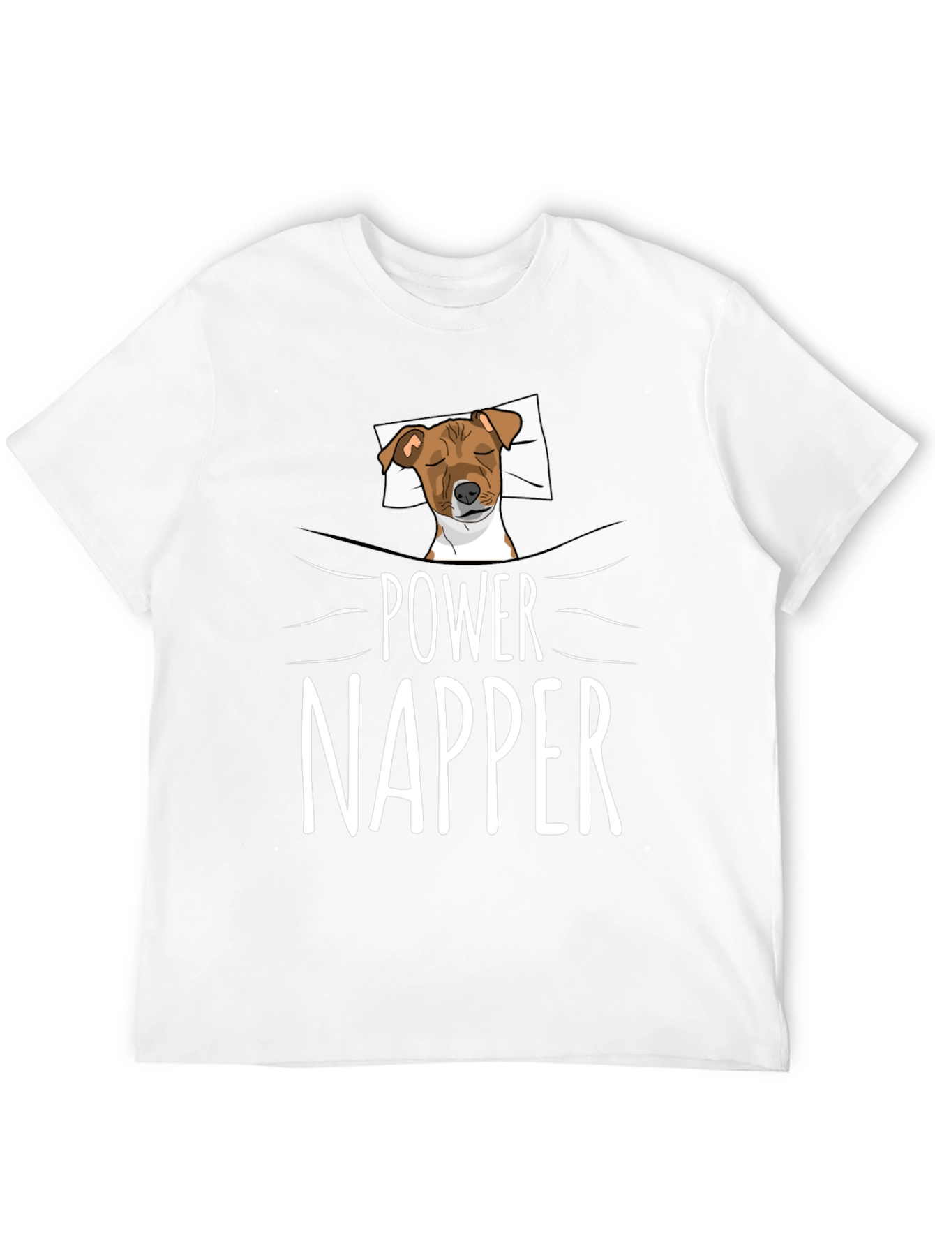 Power Napper Dog Graphic T-Shirt