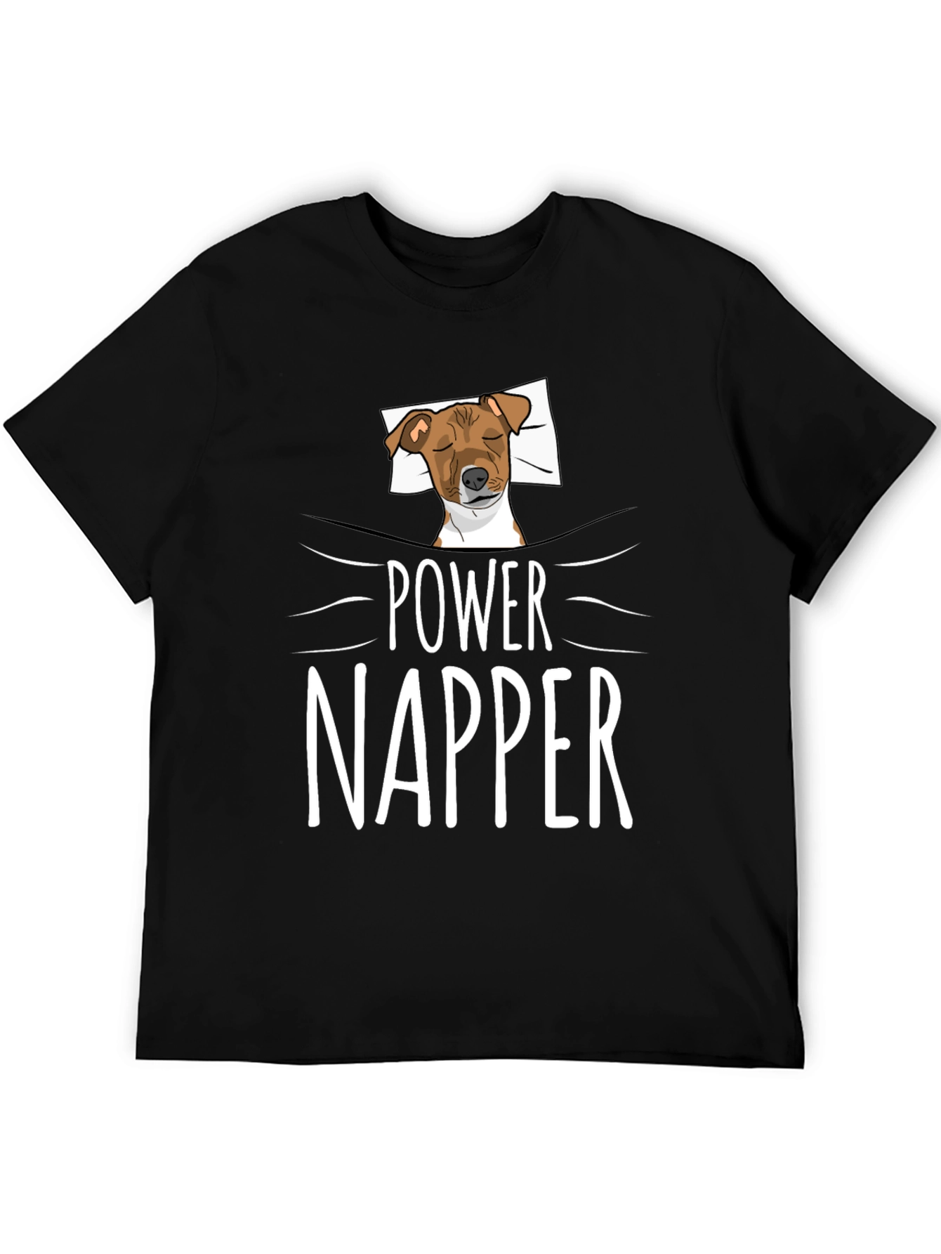 Power Napper Dog Graphic T-Shirt