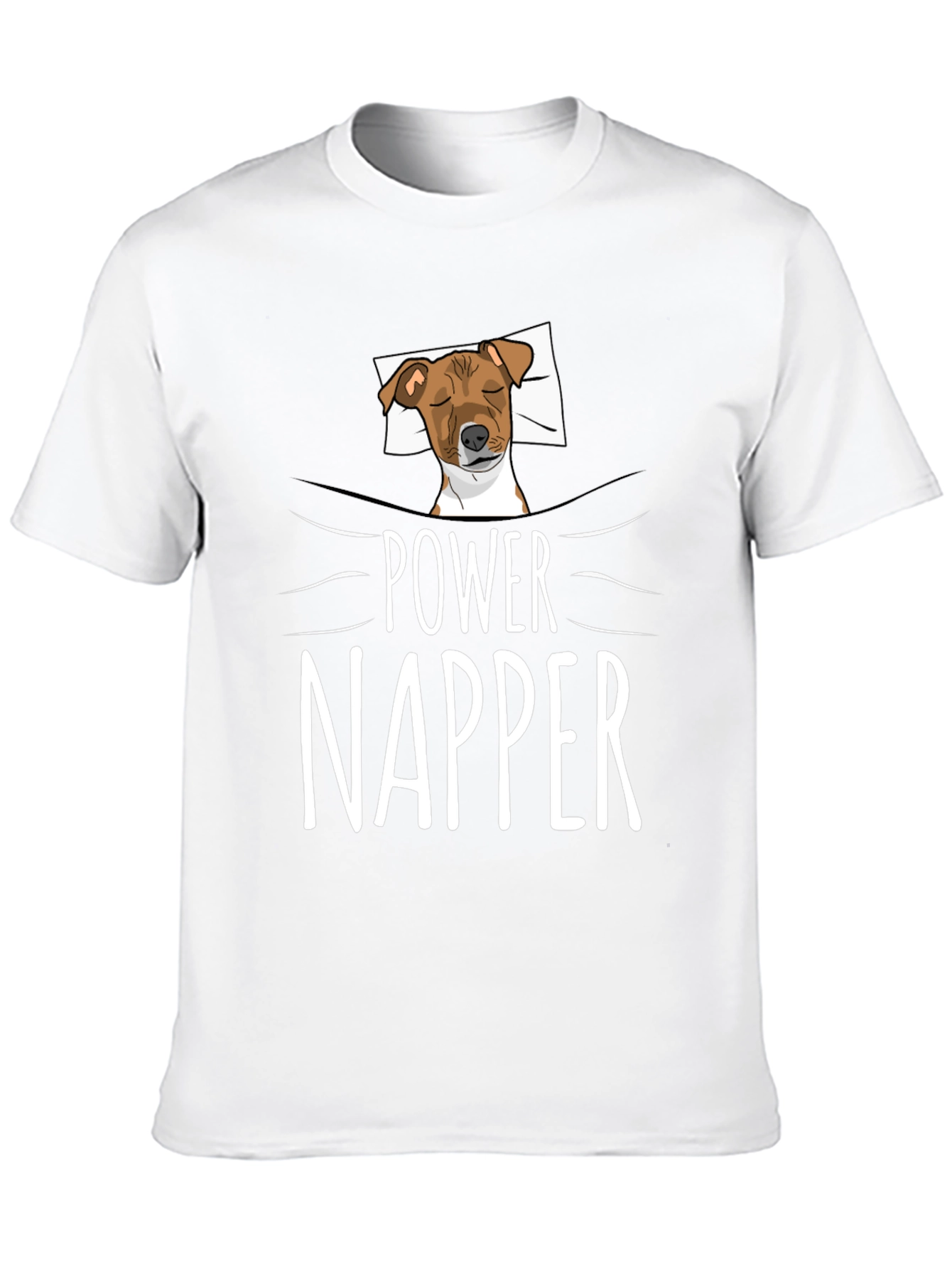 Power Napper Dog Graphic T-Shirt