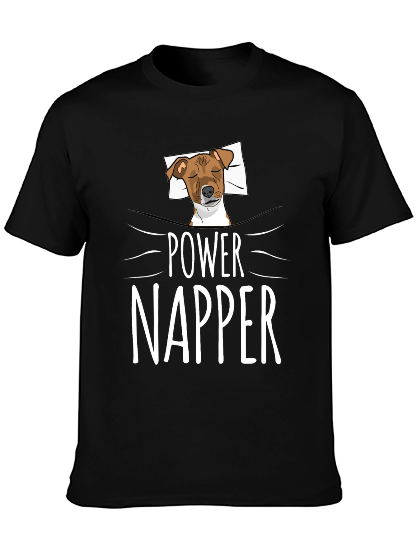 Power Napper Dog Graphic T-Shirt