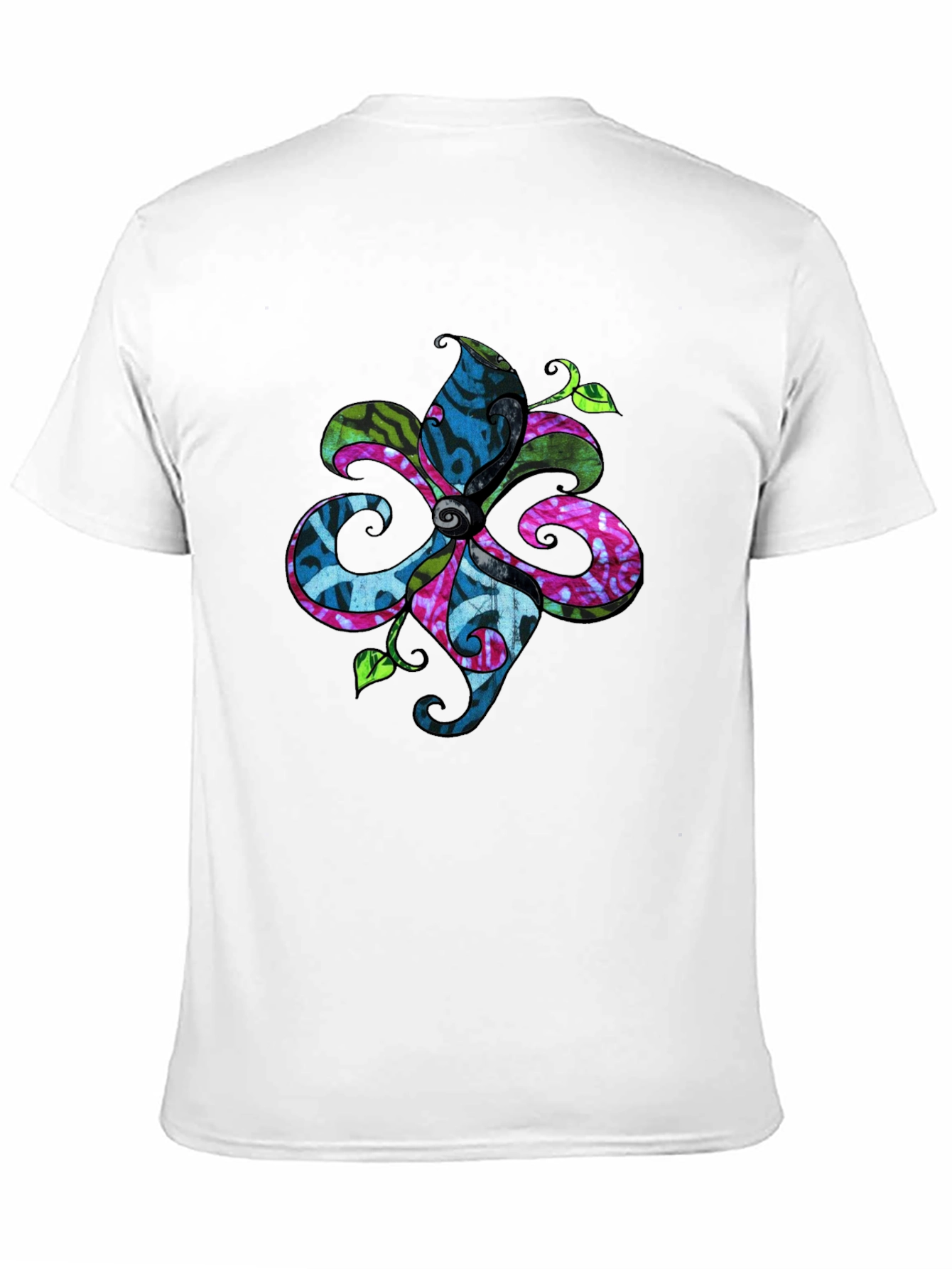 Floral Batik T-Shirt - Black