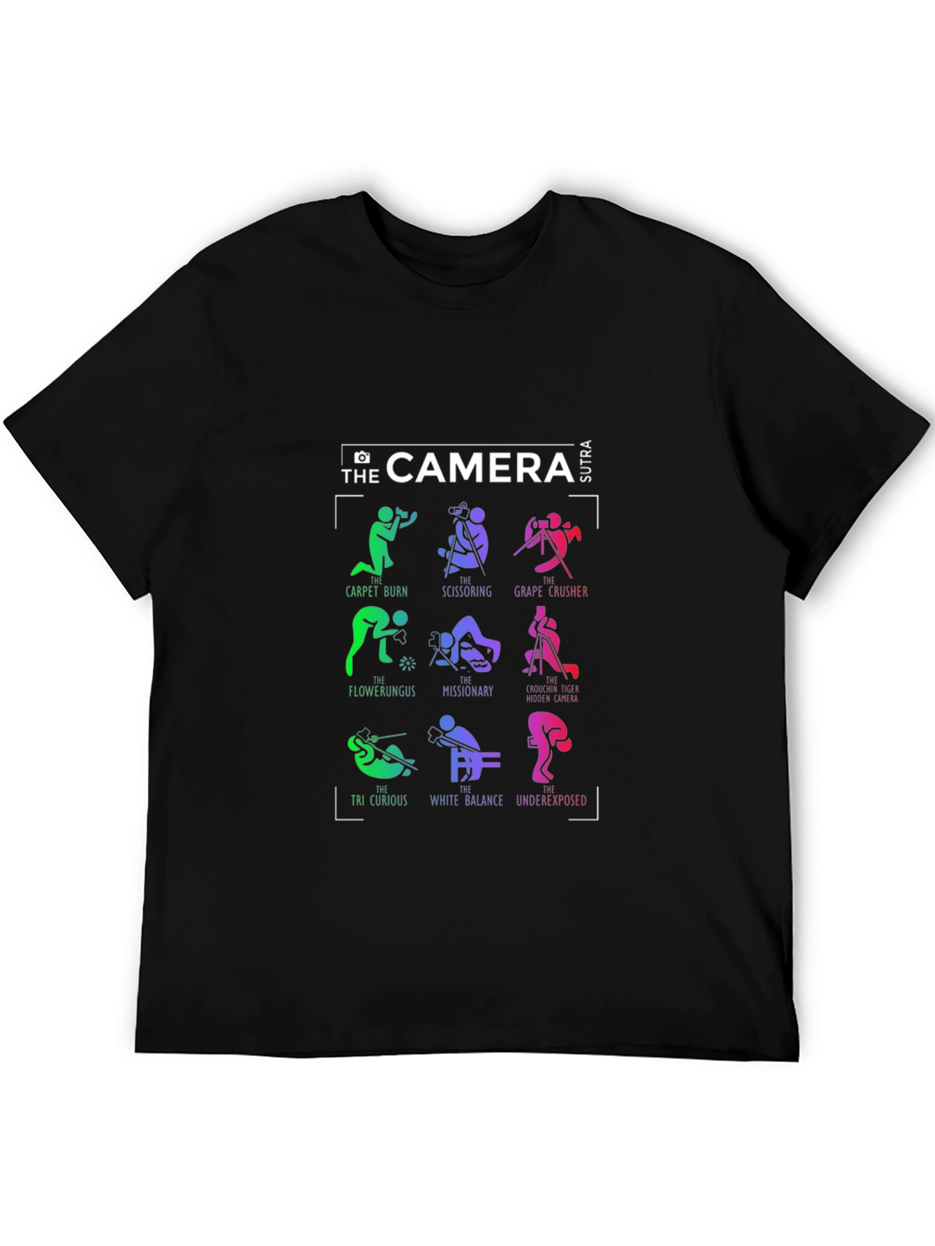 Camera Sutra Graphic T-Shirt - Photography Humor Tee